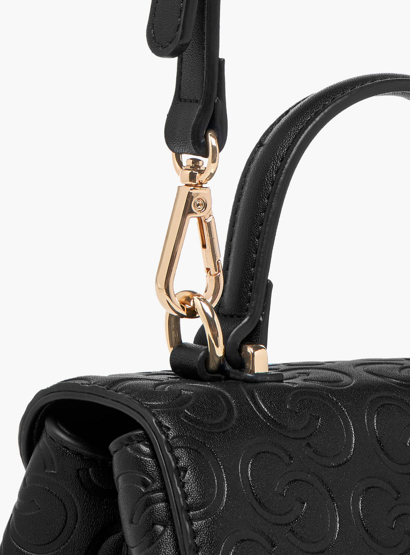 شنطة كروس بودي بحزام قابل للفصل وقفل إغلاق دوّار ونقوش مونوجرام من سيليست-women-bagsandwallets-handbags-image-7