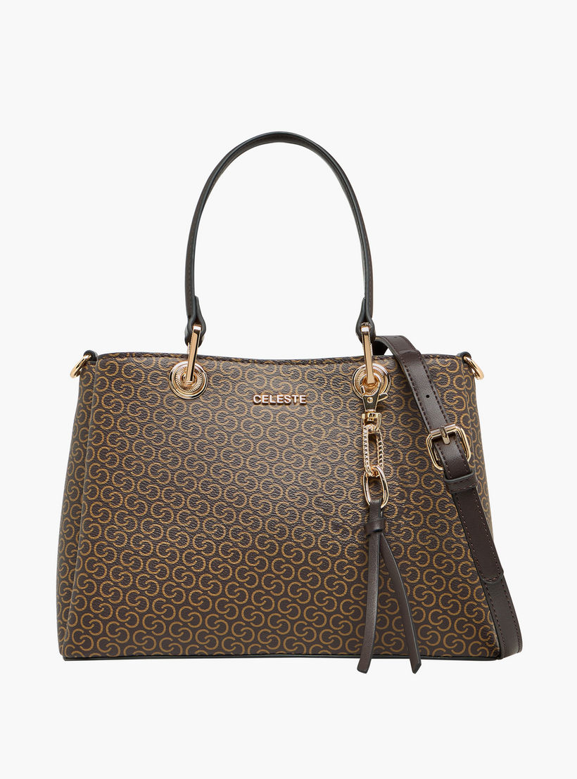 شنطة توتي بطبعات مونوجرام وحزام قابل للفصل وسحاب إغلاق من سيليست-women-bagsandwallets-handbags-image-1
