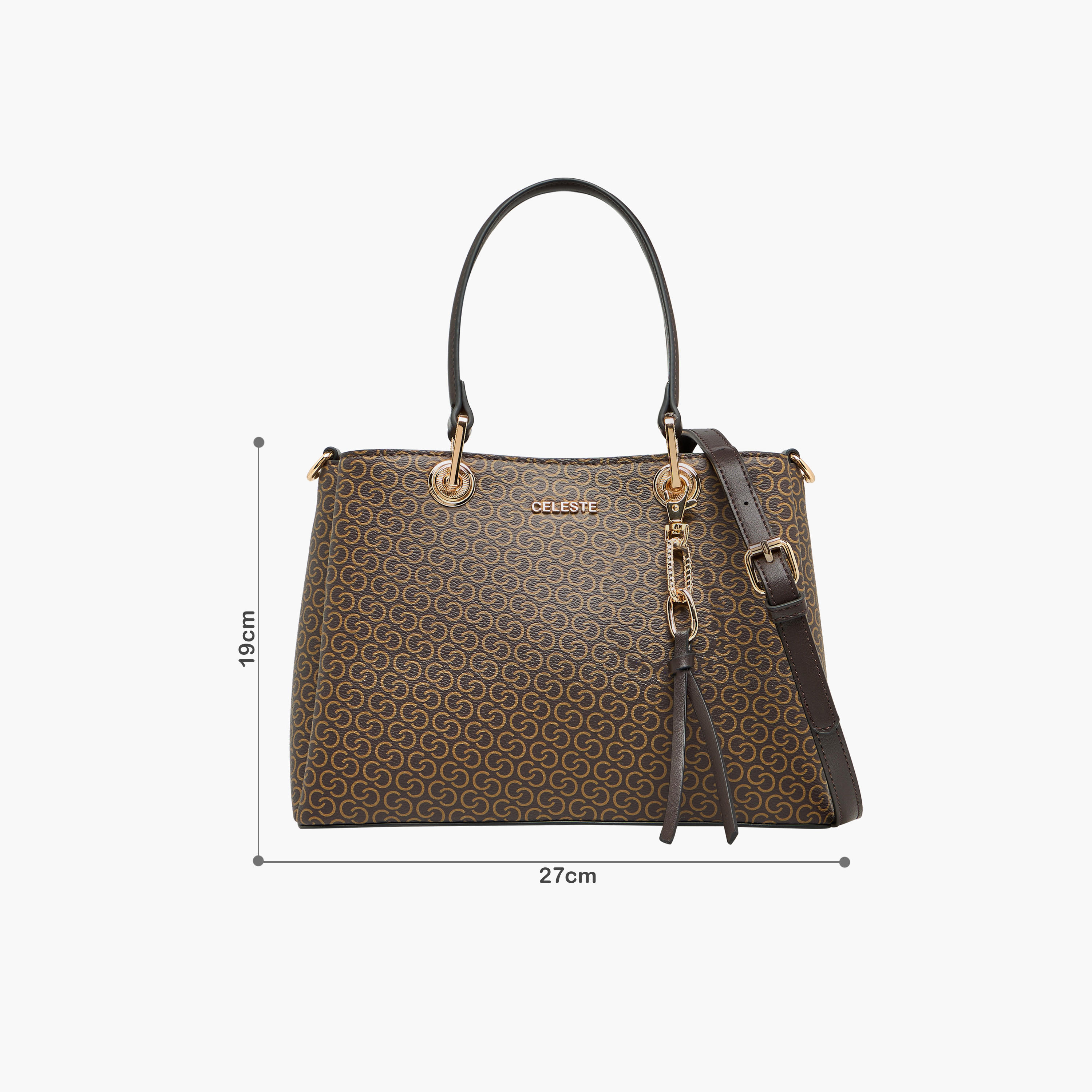 شنطة توتي بطبعات مونوجرام وحزام قابل للفصل وسحاب إغلاق من سيليست-women-bagsandwallets-handbags-image-2