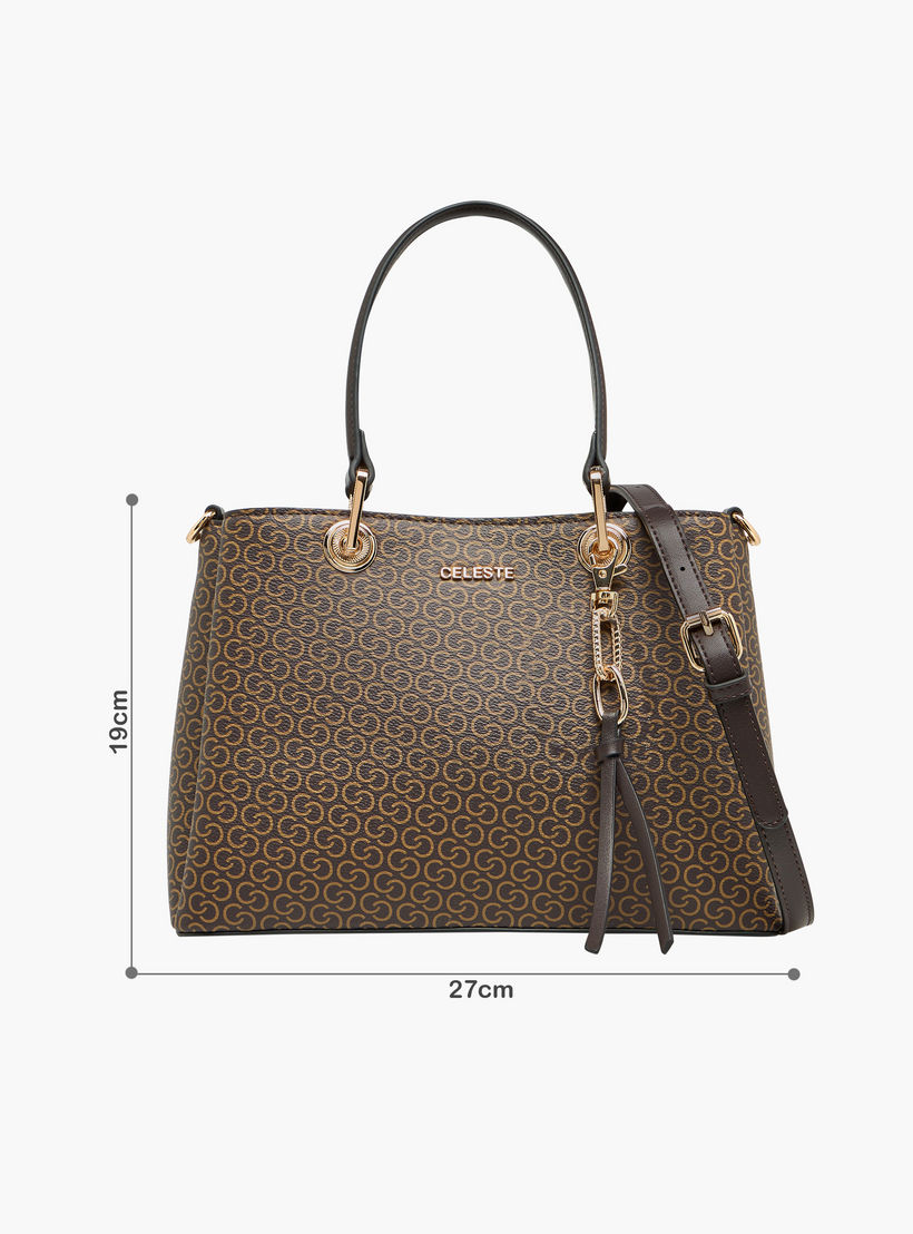 شنطة توتي بطبعات مونوجرام وحزام قابل للفصل وسحاب إغلاق من سيليست-women-bagsandwallets-handbags-image-2