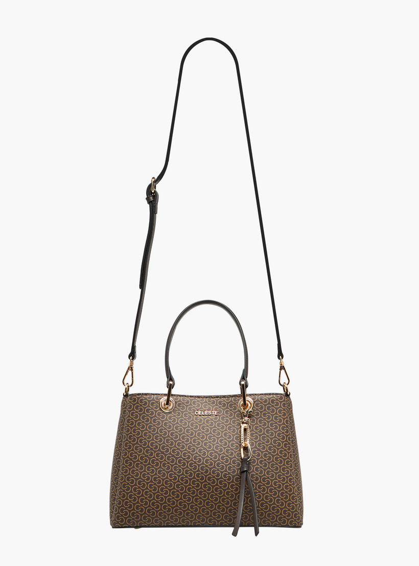 شنطة توتي بطبعات مونوجرام وحزام قابل للفصل وسحاب إغلاق من سيليست-women-bagsandwallets-handbags-image-4