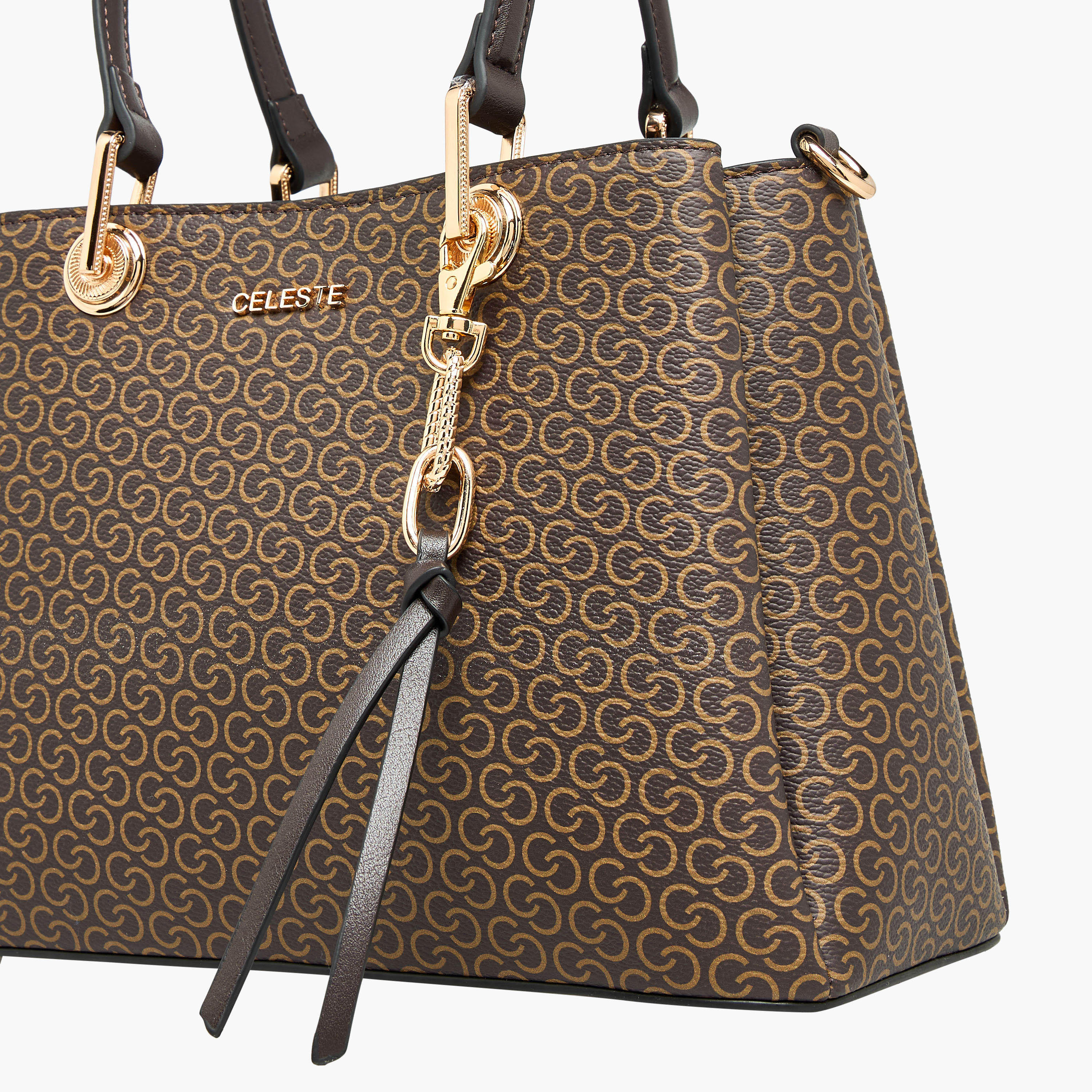 شنطة توتي بطبعات مونوجرام وحزام قابل للفصل وسحاب إغلاق من سيليست-women-bagsandwallets-handbags-image-6