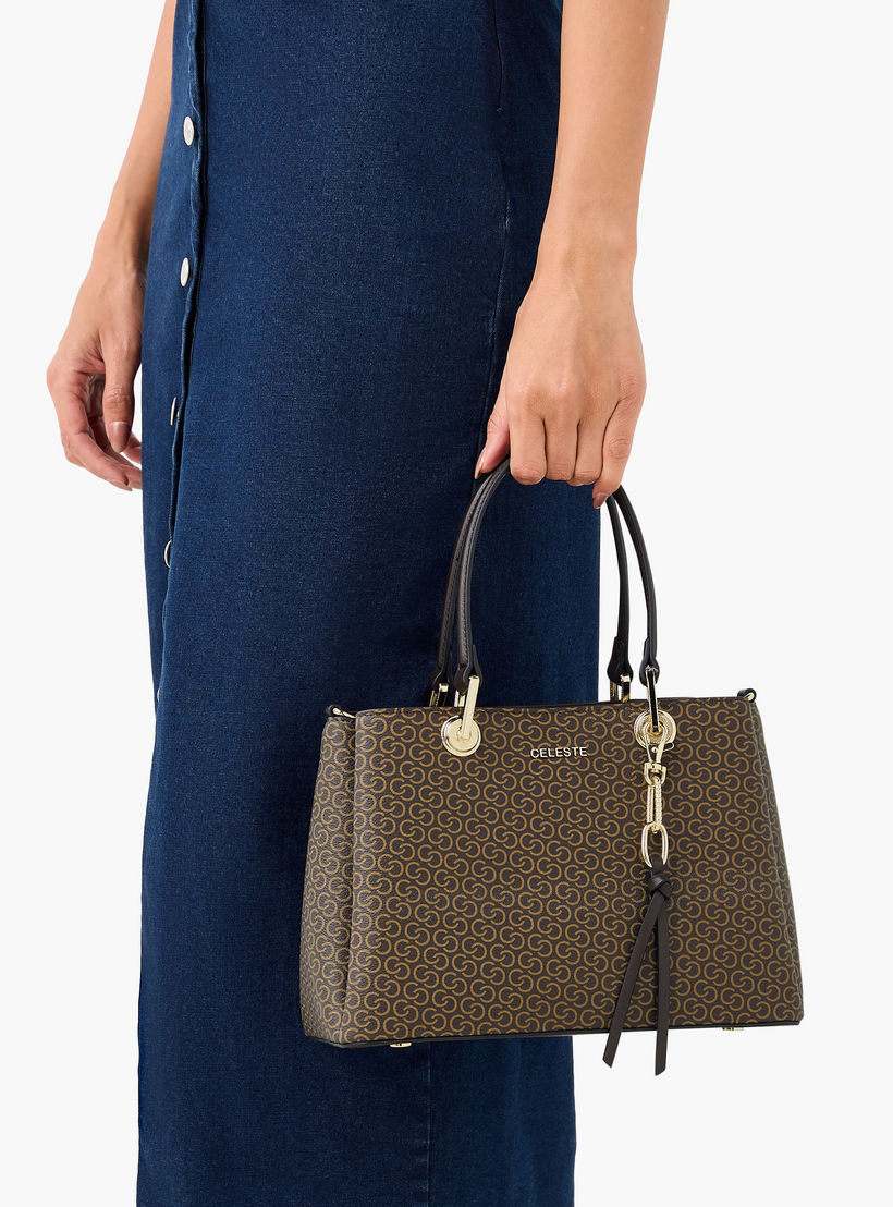 شنطة توتي بطبعات مونوجرام وحزام قابل للفصل وسحاب إغلاق من سيليست-women-bagsandwallets-handbags-image-9