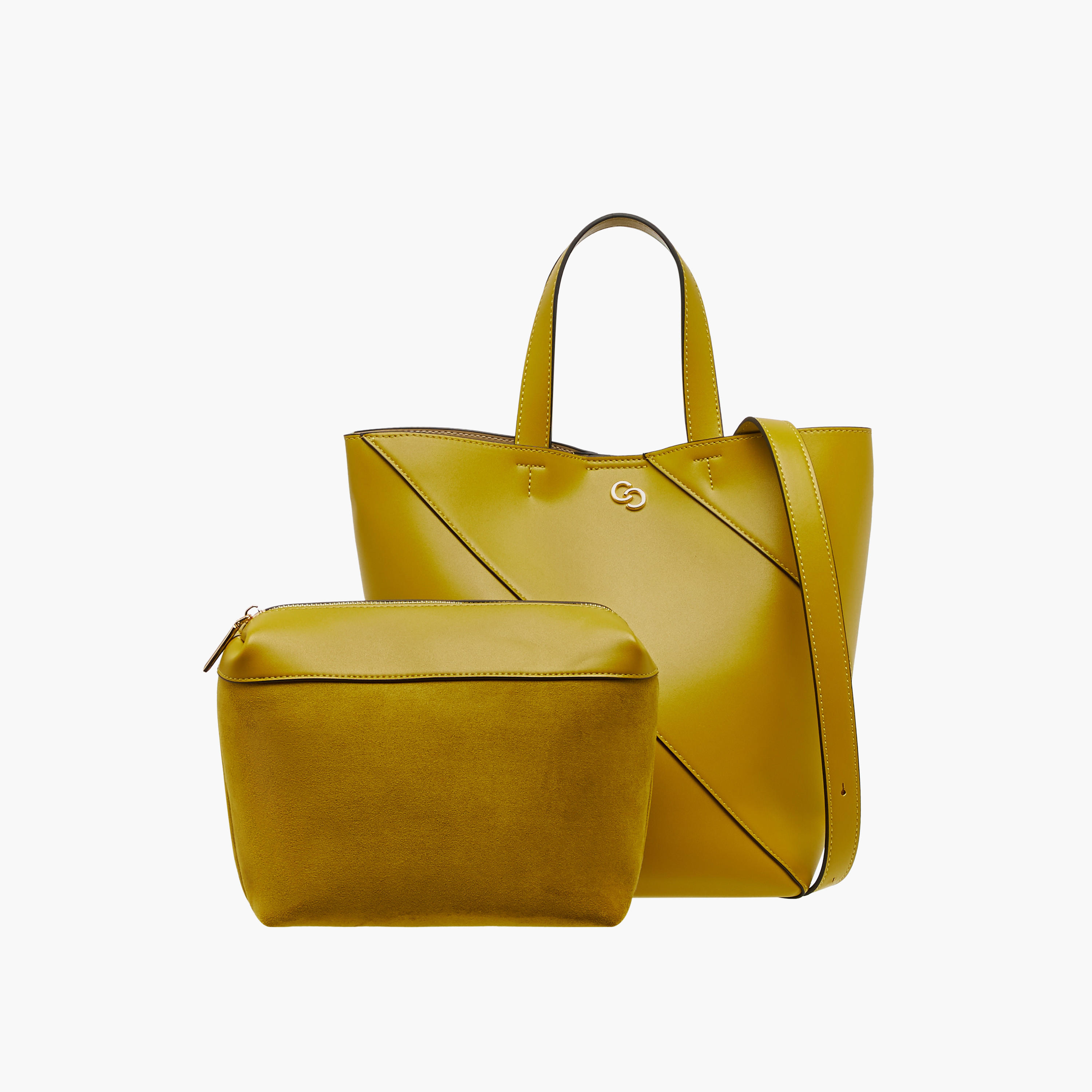 Celeste Panelled Tote Bag with Double Handle and Pouch-women-bagsandwallets-handbags-image-1