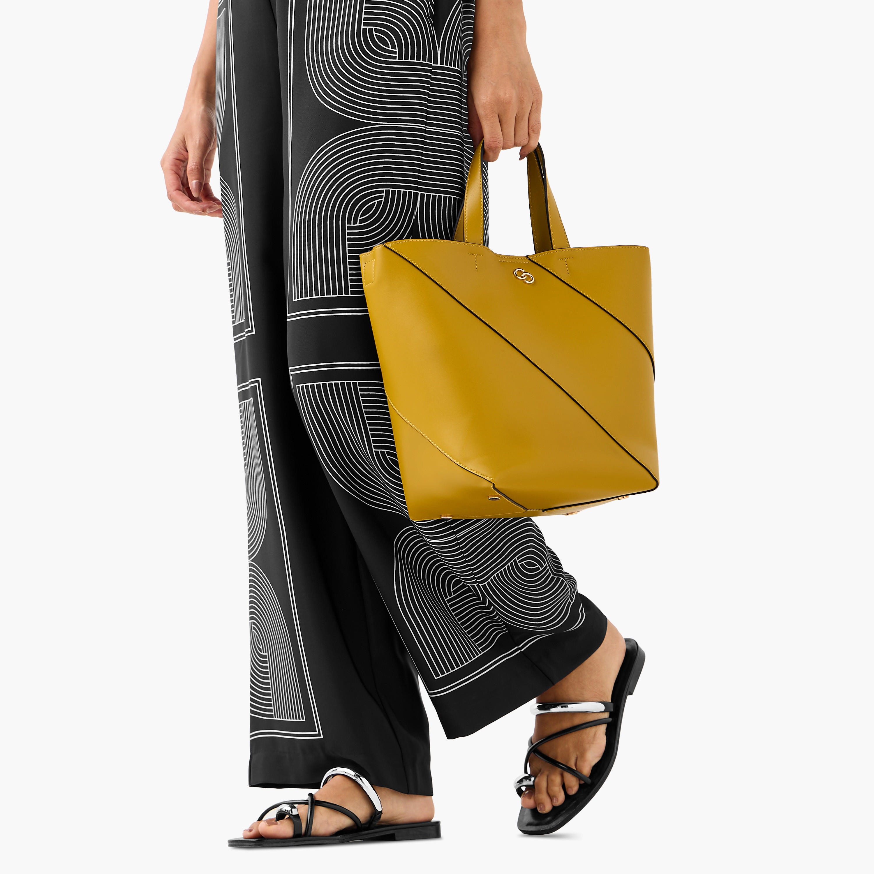 Celeste Panelled Tote Bag with Double Handle and Pouch-women-bagsandwallets-handbags-image-3