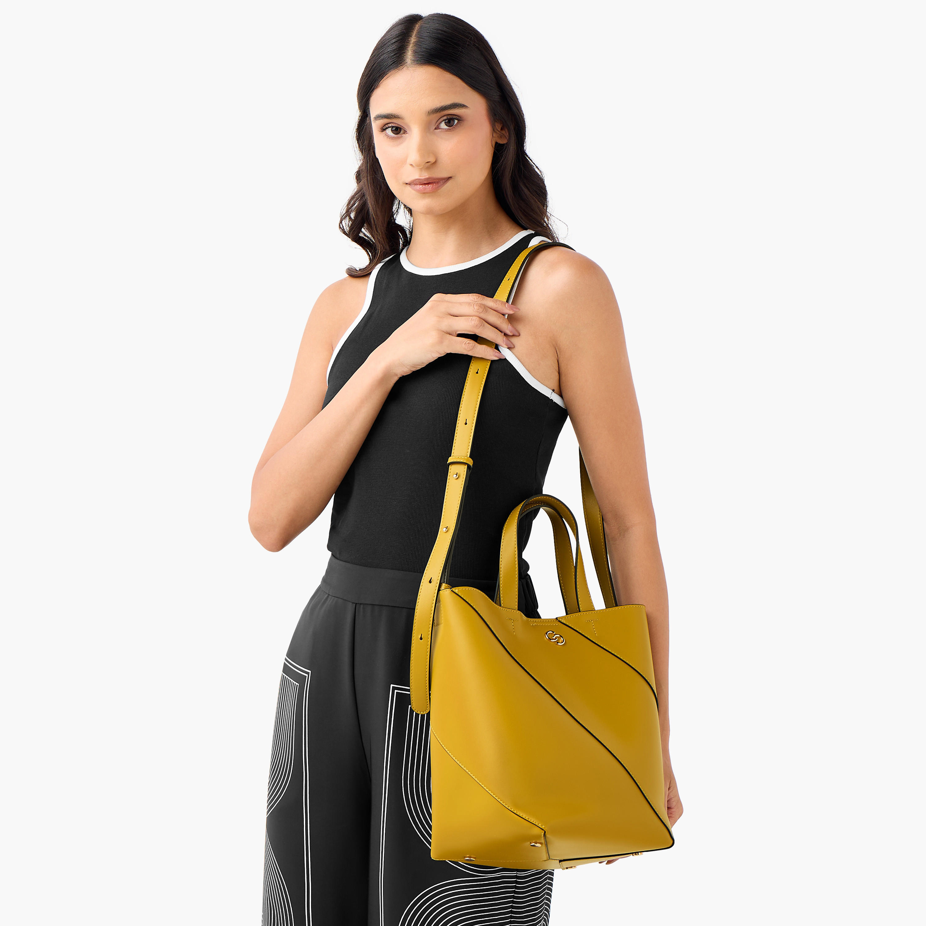 Celeste Panelled Tote Bag with Double Handle and Pouch-women-bagsandwallets-handbags-image-10