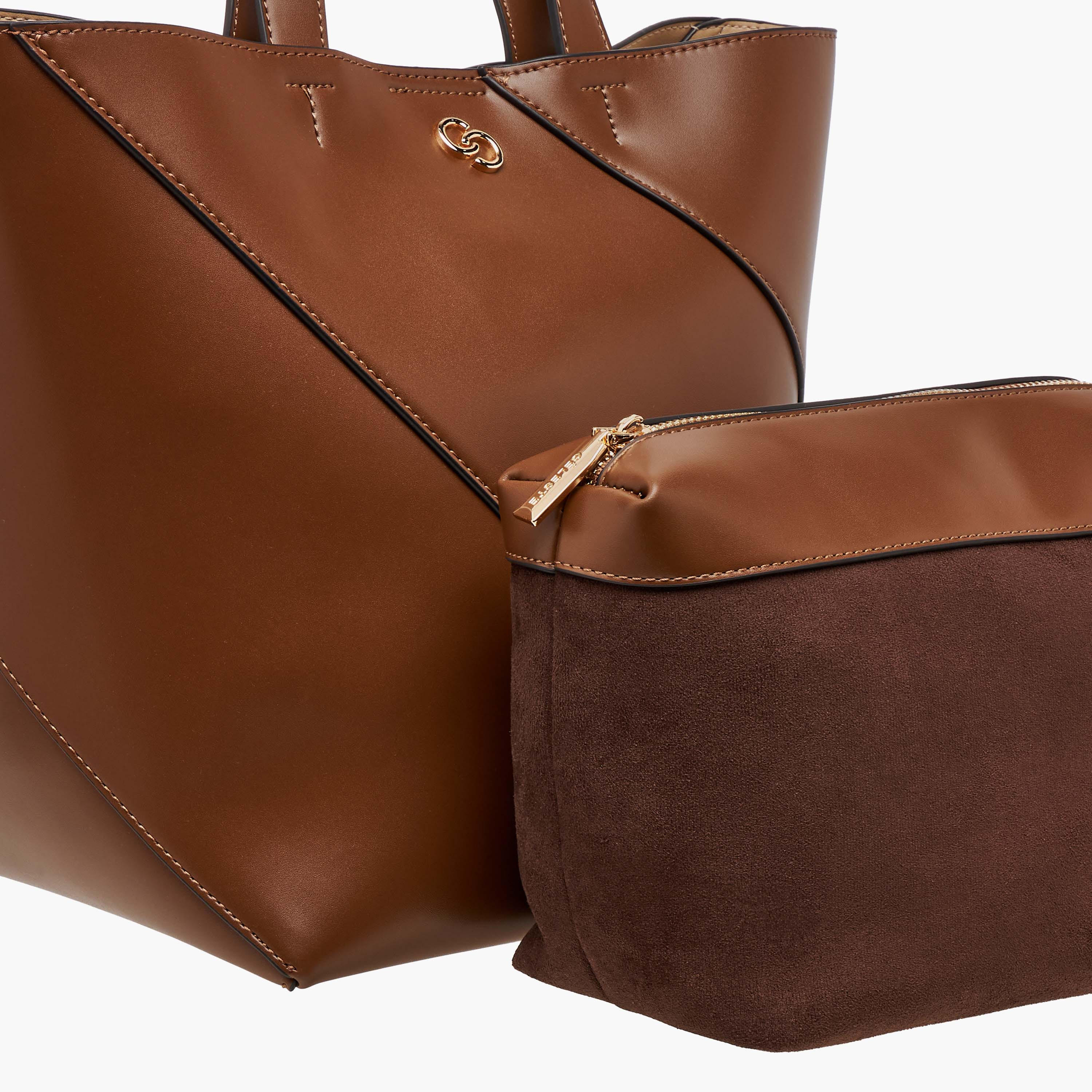 Celeste Panelled Tote Bag with Double Handle and Pouch-women-bagsandwallets-handbags-image-7