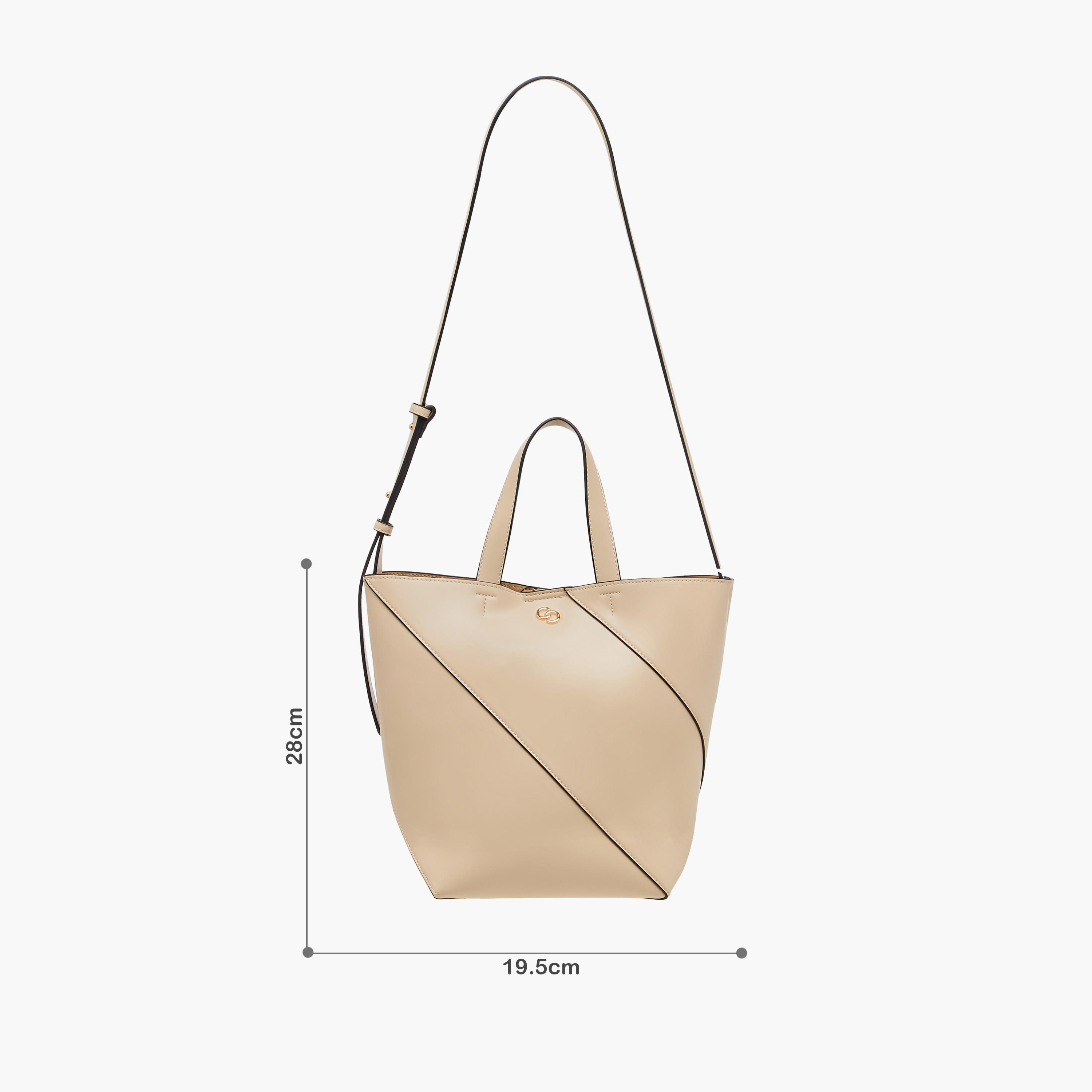 Celeste Panelled Tote Bag with Double Handle and Pouch-women-bagsandwallets-handbags-image-2