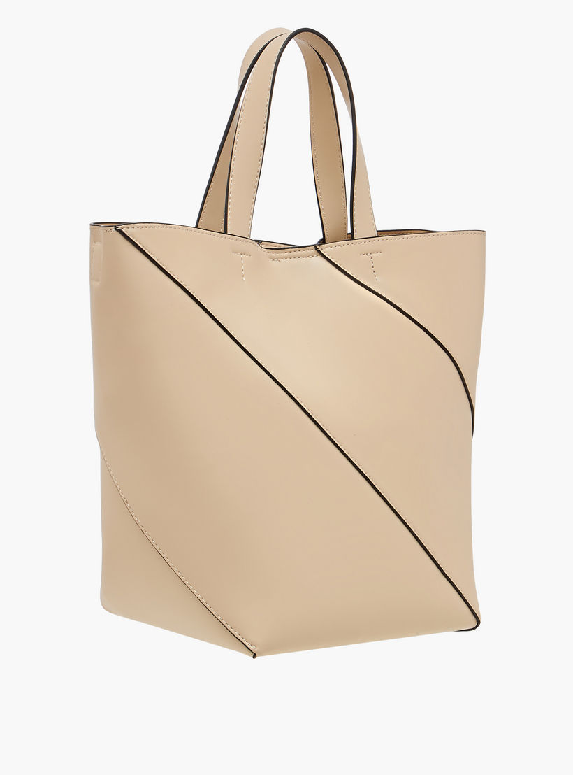 Celeste Panelled Tote Bag with Double Handle and Pouch-women-bagsandwallets-handbags-image-5