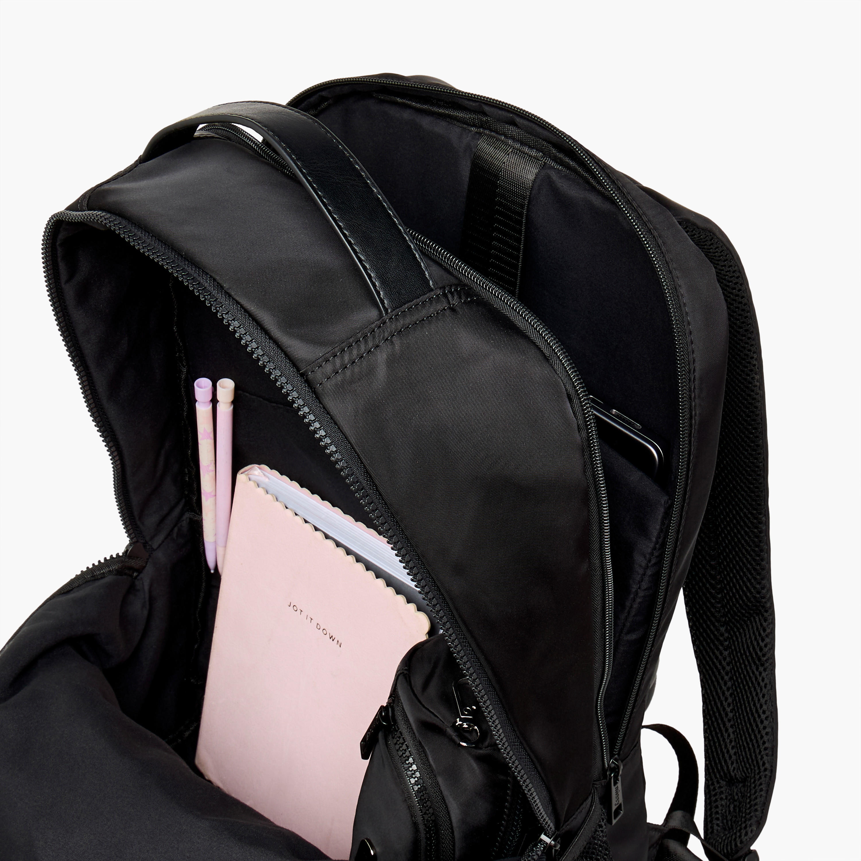 Missy Solid Backpack with Adjustable Shoulder Straps and Pencil Pouch-school-bagsandbackpacks-sets-image-9