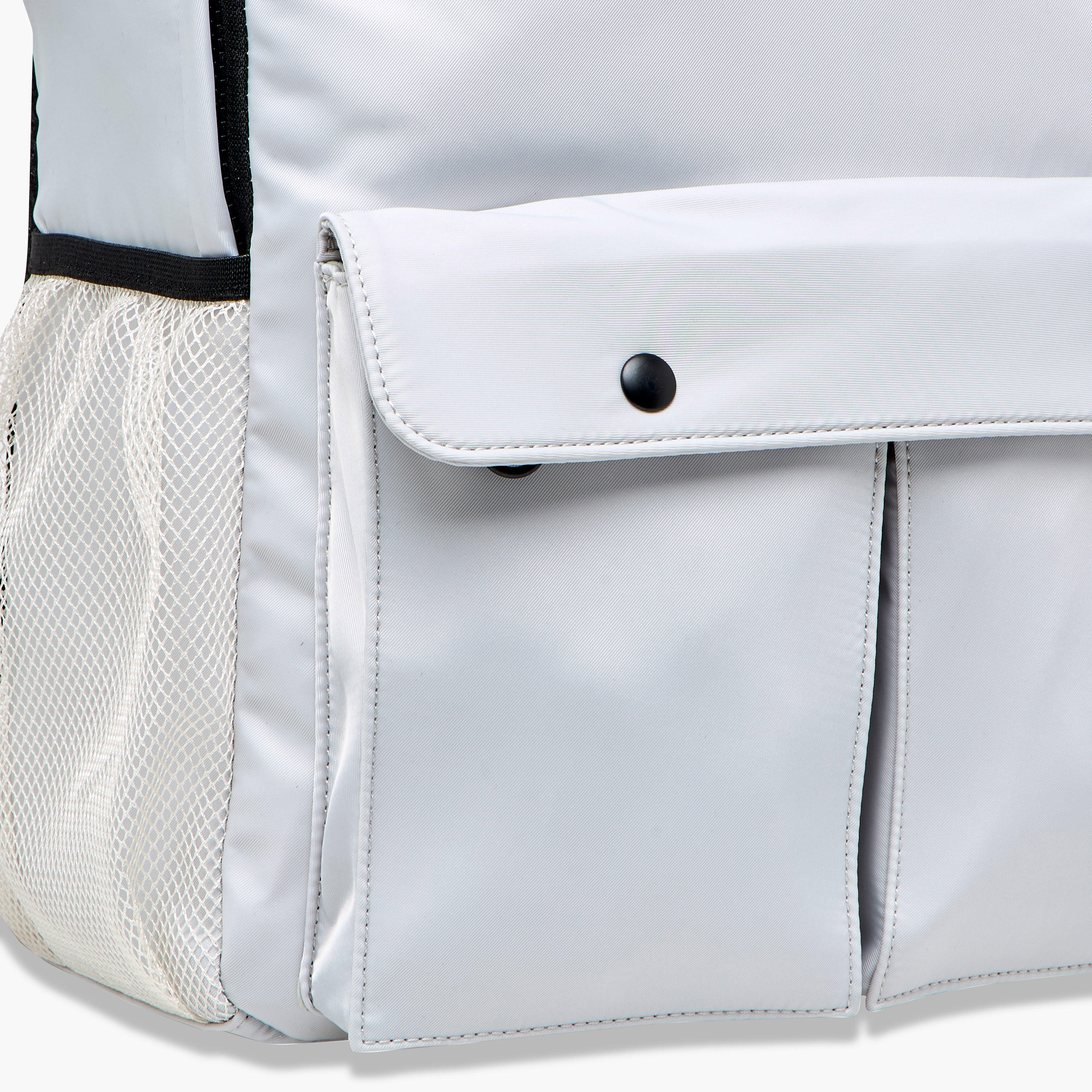 Missy Solid Backpack with Adjustable Straps and Zip Closure - 12x30x41 cm-men-bags-image-5