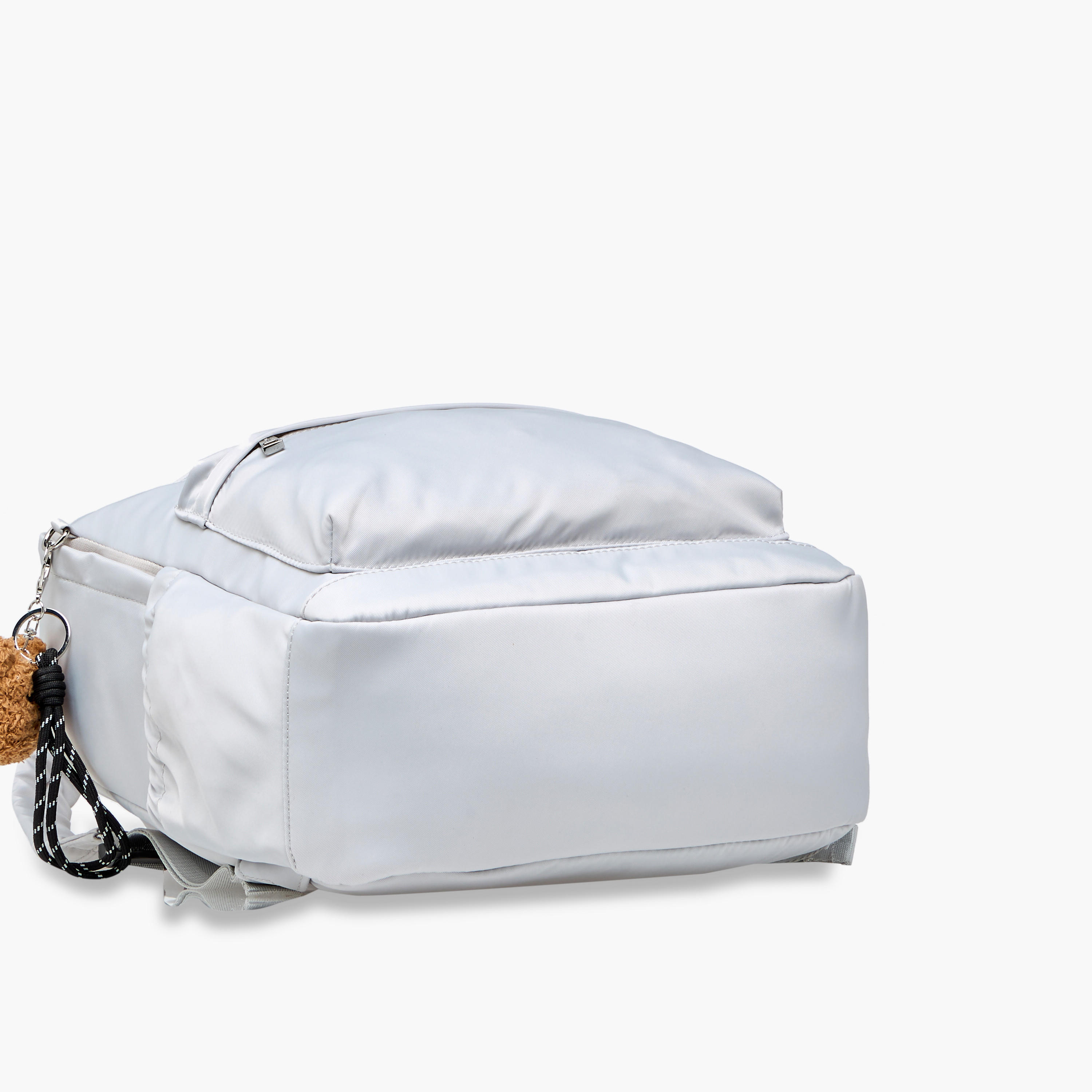 شنطة ظهر بأحزمة كتف قابلة للتعديل وسحاب إغلاق وزخارف شعار من ميسي - 12x30x41 سم-women-bagsandwallets-backpacks-image-8