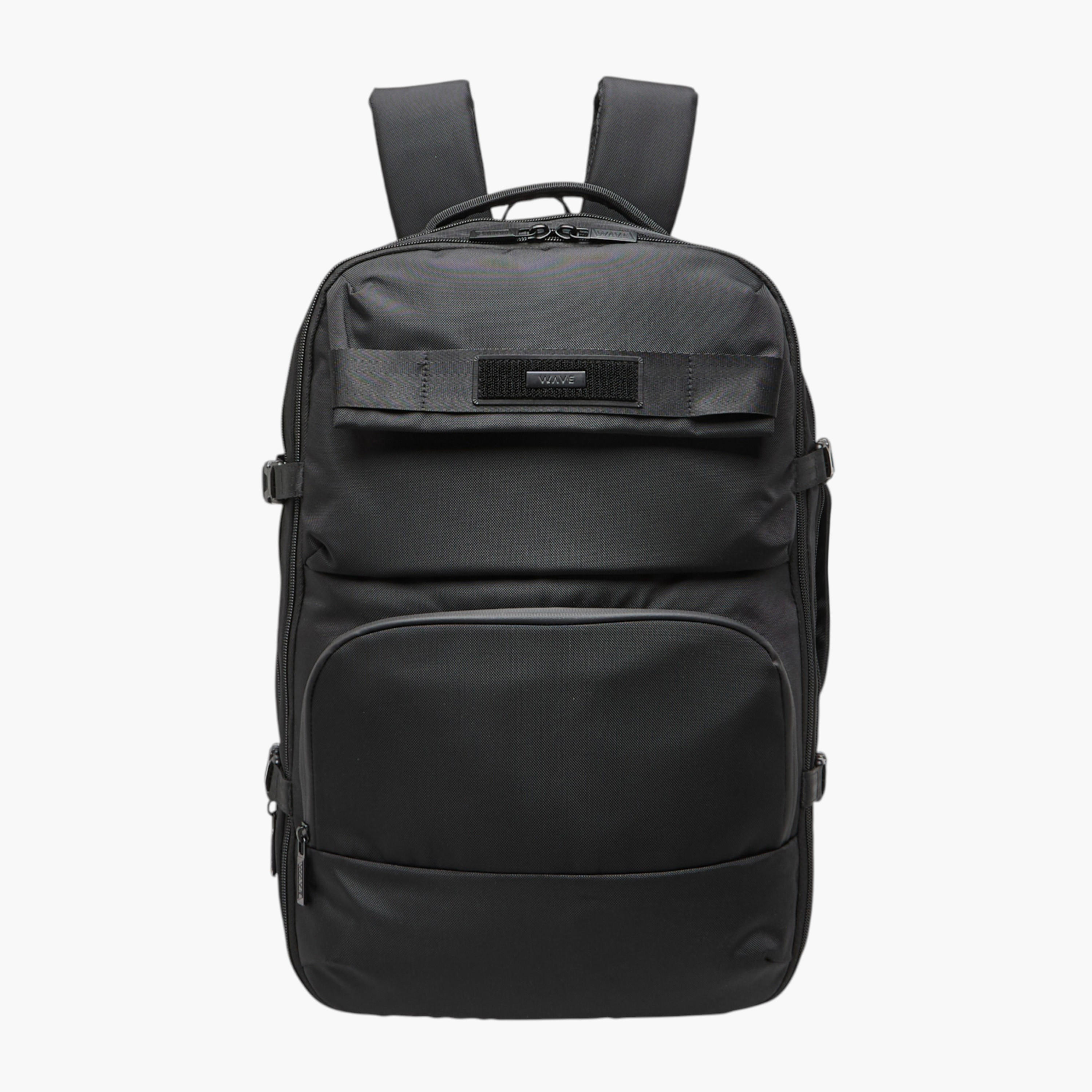 WAVE Solid Backpack with Adjustable Straps and Zip Closure-travel-luggagesandbags-backpacks-image-1