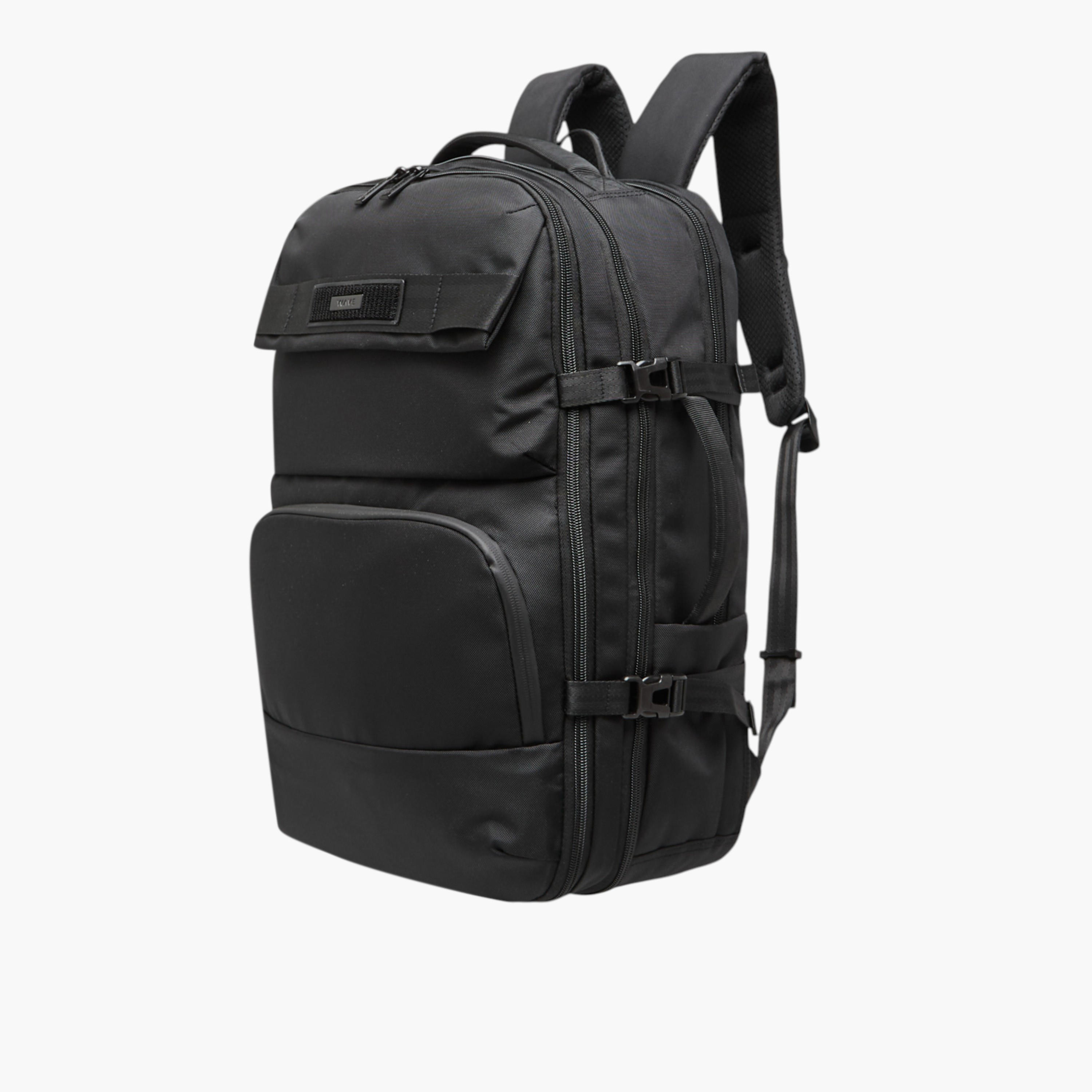 WAVE Solid Backpack with Adjustable Straps and Zip Closure-travel-luggagesandbags-backpacks-image-2