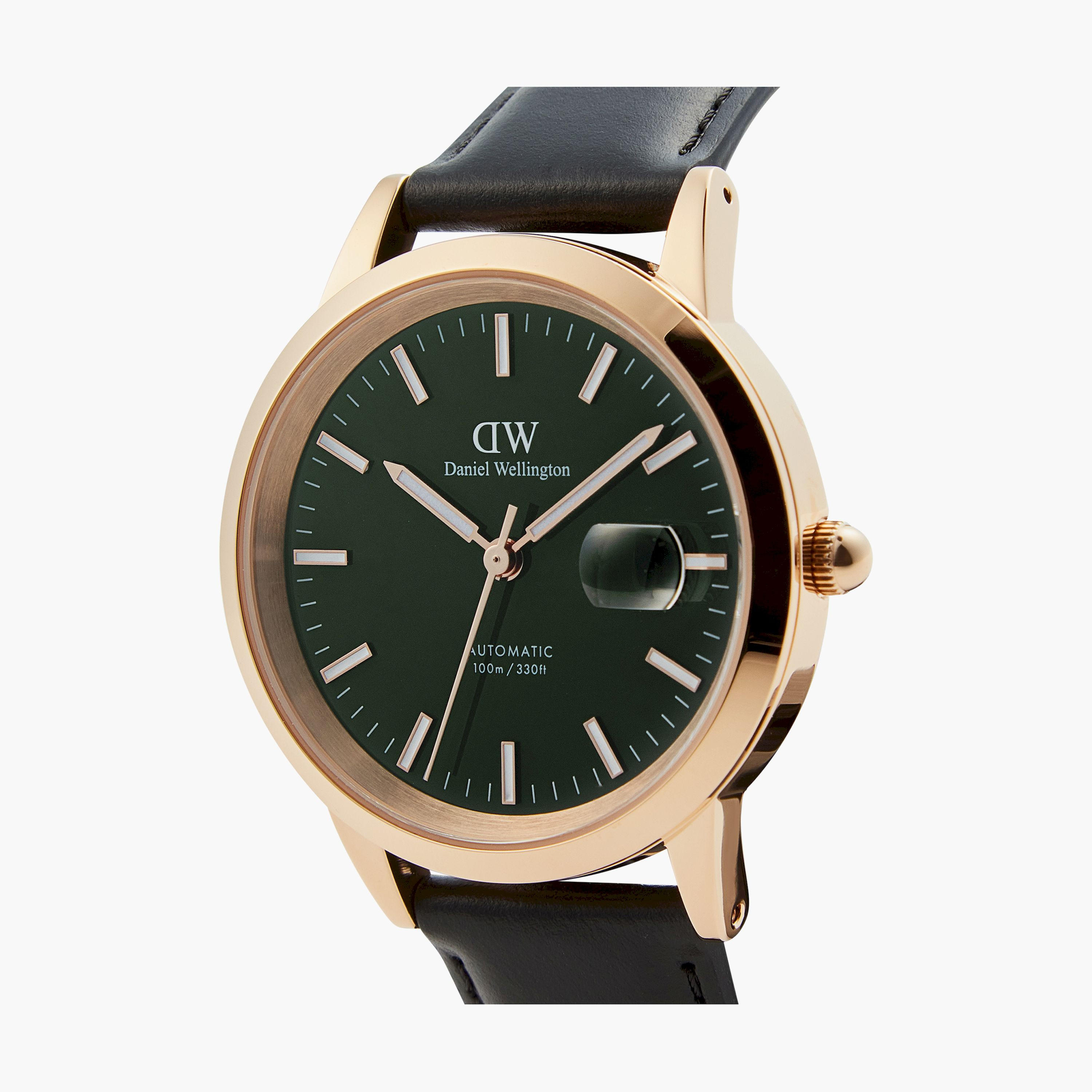 Daniel Welington Men's 40MM Gold Analog Leather Strap Watch | DW00100757-men-watchesandjewellery-watches-image-2