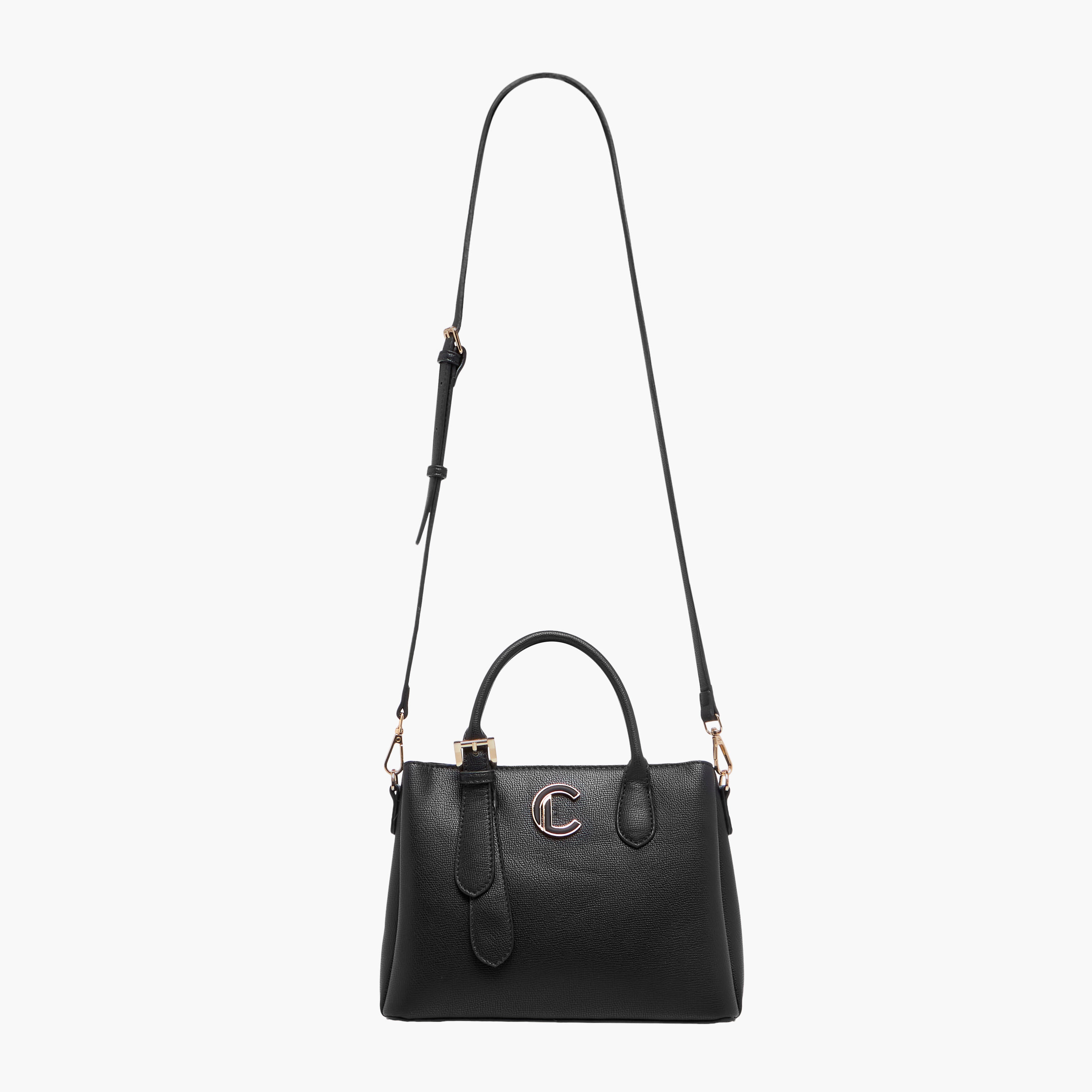 شنطة توتي بارزة الملمس بحزام قابل للفصل وسحاب إغلاق من لو كونفورت-women-bagsandwallets-handbags-image-4