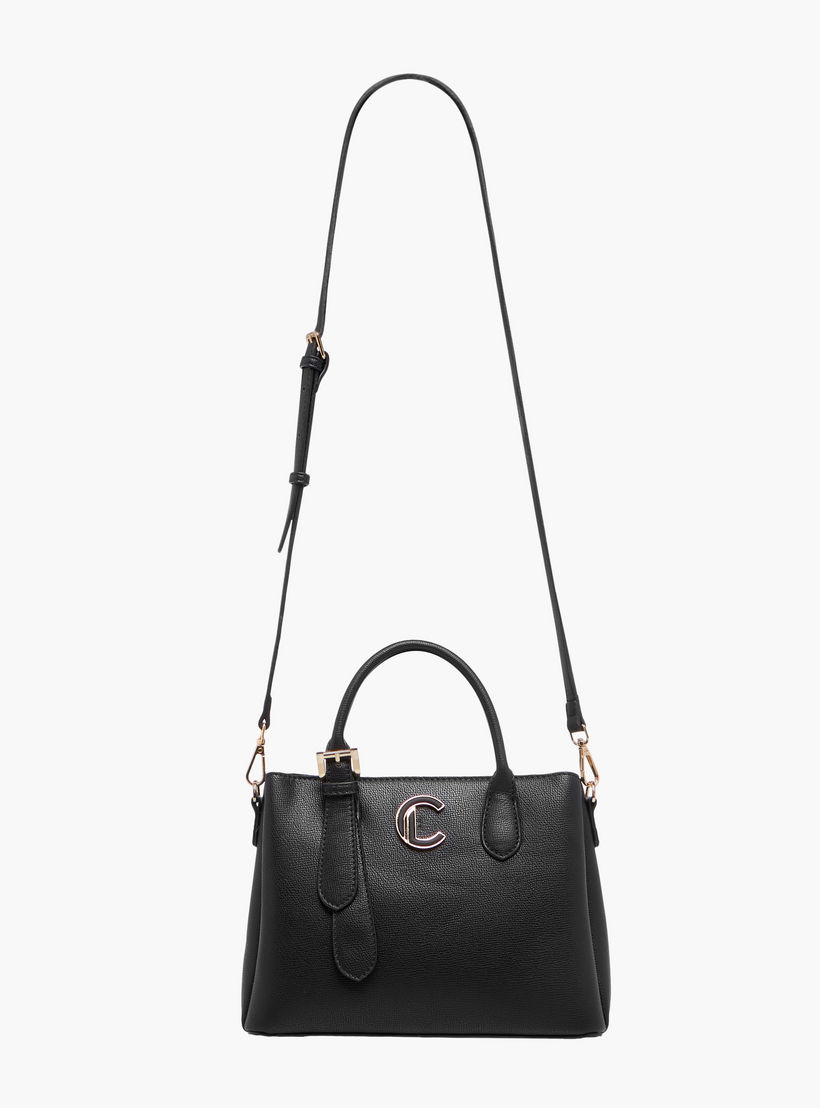 Le Confort Textured Tote Bag with Detachable Strap and Zip Closure-women-bagsandwallets-handbags-image-4