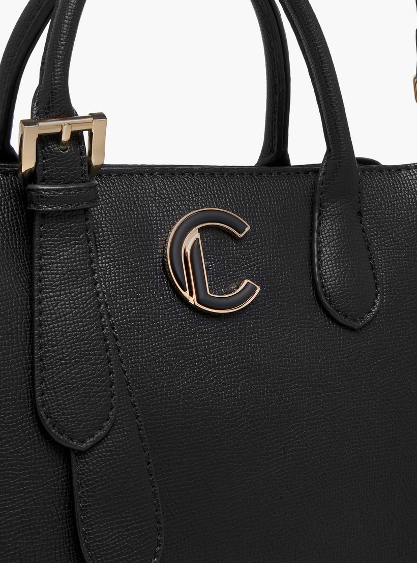 Le Confort Textured Tote Bag with Detachable Strap and Zip Closure-women-bagsandwallets-handbags-image-7