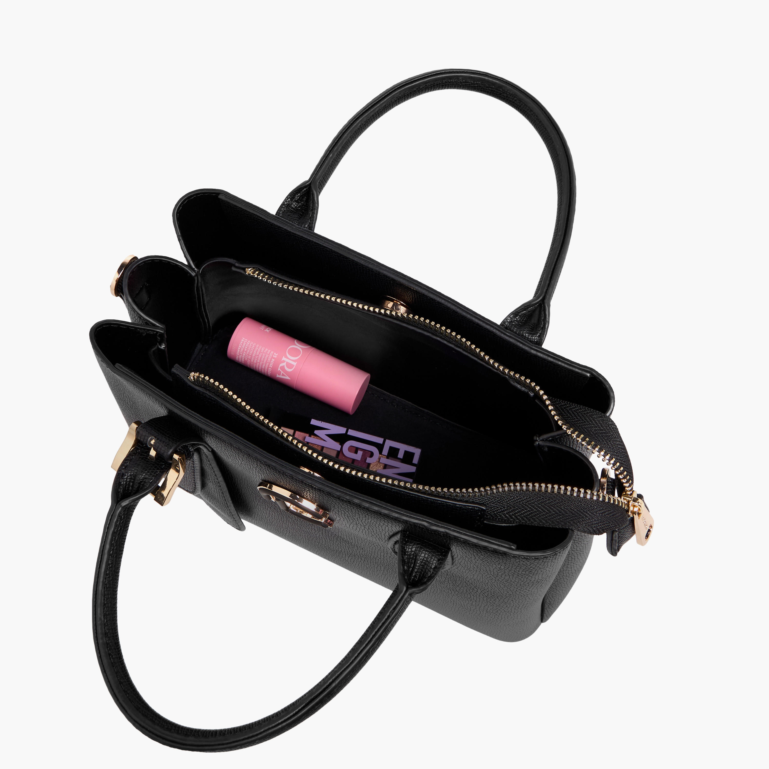 Le Confort Textured Tote Bag with Detachable Strap and Zip Closure-women-bagsandwallets-handbags-image-10