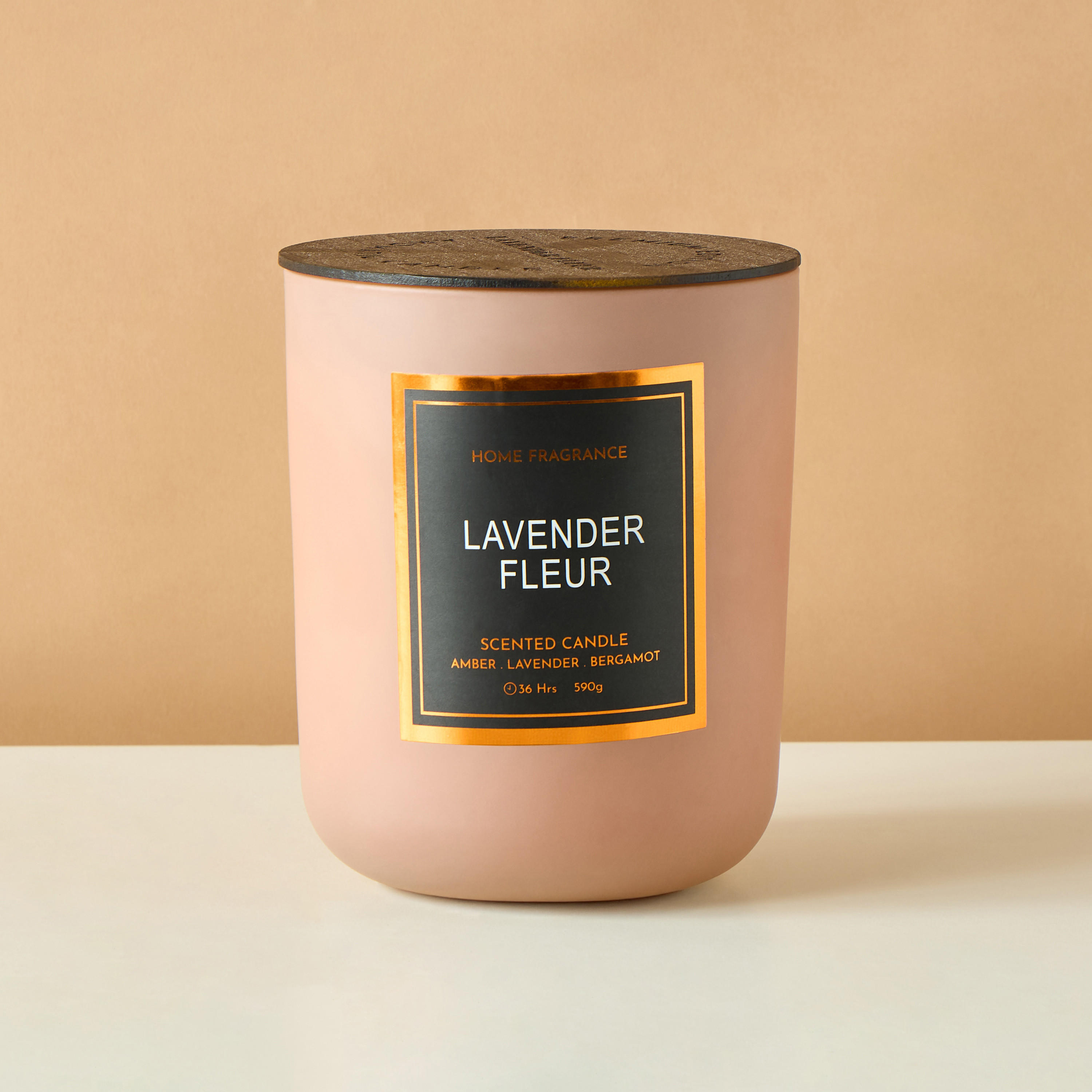 Elegance Matt  Lavender Fleur Scented Glass Jar Candle - 590 gms-household-homefragrance-candles-image-2