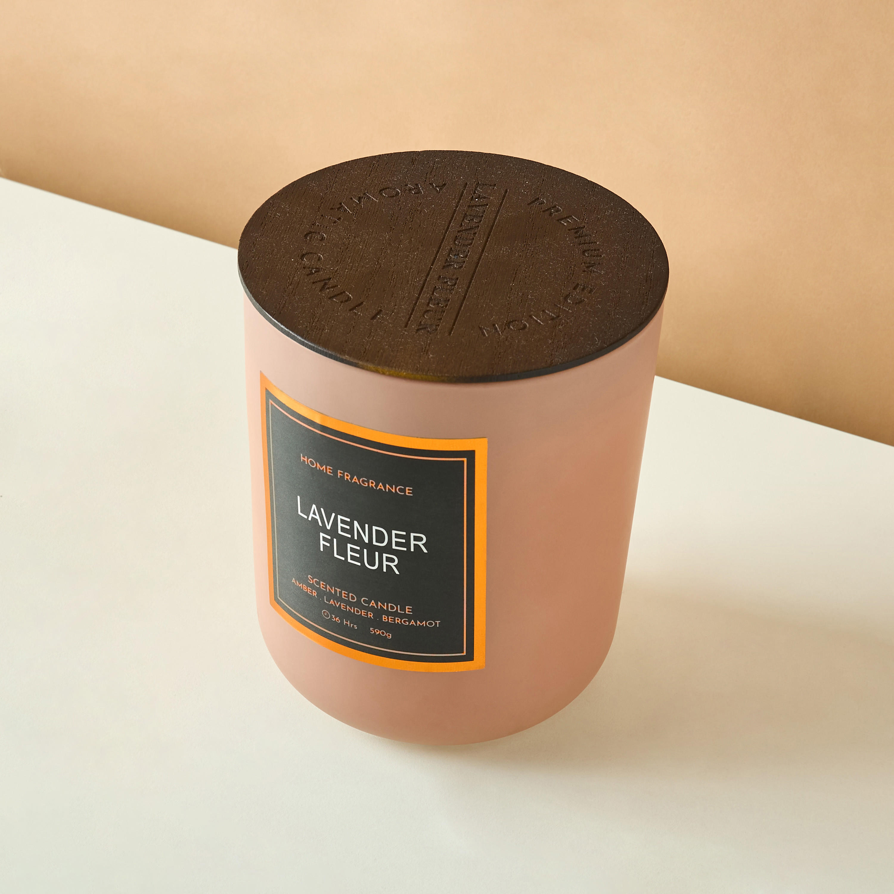 Elegance Matt  Lavender Fleur Scented Glass Jar Candle - 590 gms-household-homefragrance-candles-image-3
