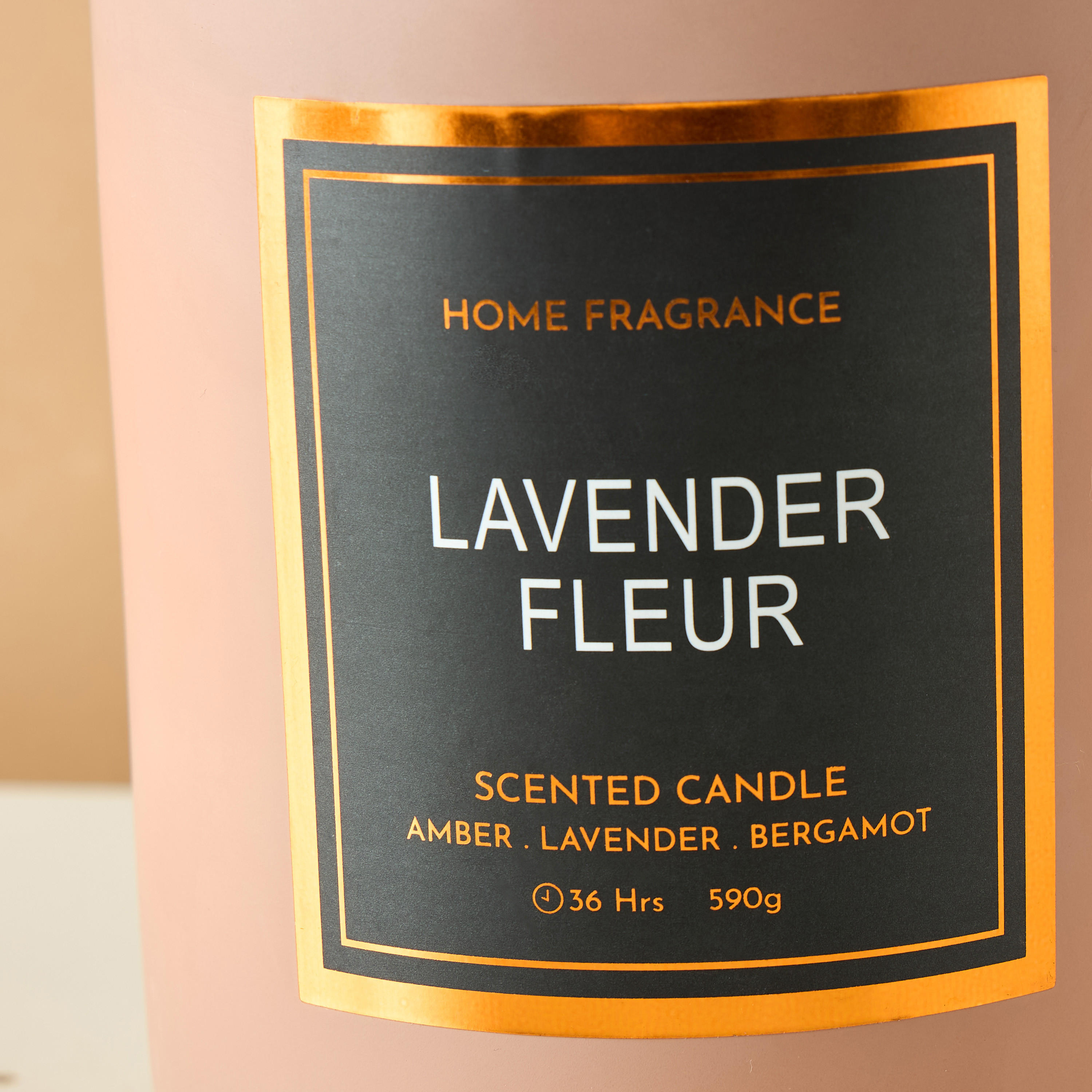 Elegance Matt  Lavender Fleur Scented Glass Jar Candle - 590 gms-household-homefragrance-candles-image-5