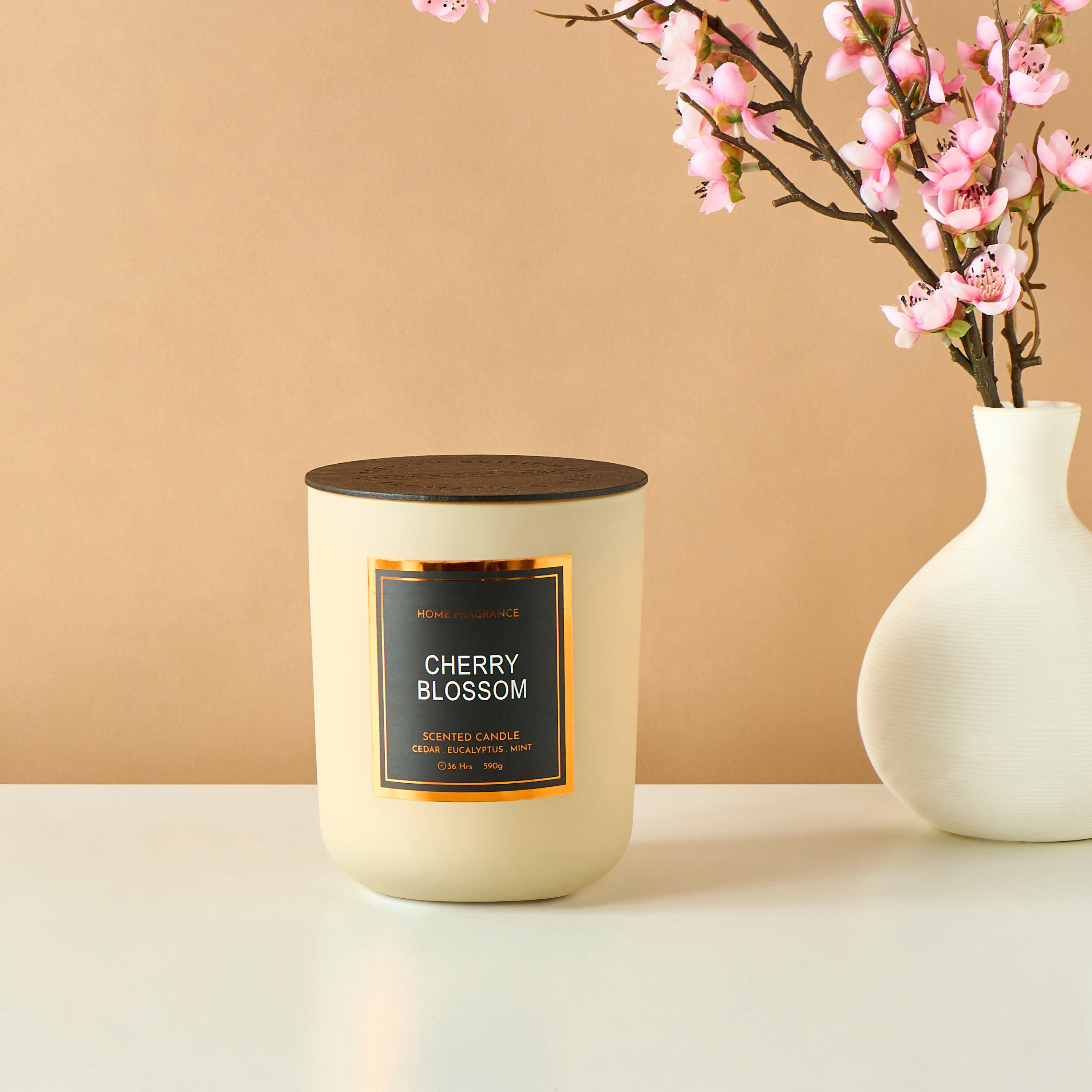 Elegance Matt  Lavender Fleur Scented Glass Jar Candle - 590 gms-household-homefragrance-candles-image-1