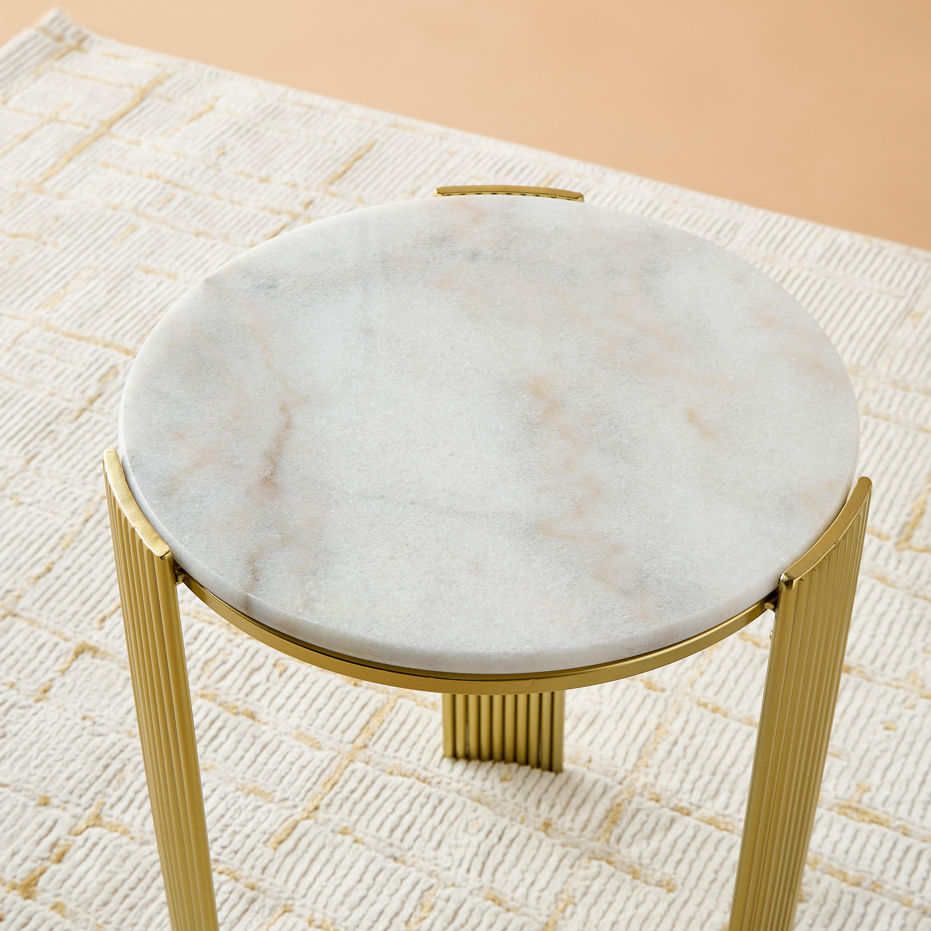 Marble Top Side Table - 43x55 cms-furniture-livingroom-sideandendtables-image-3