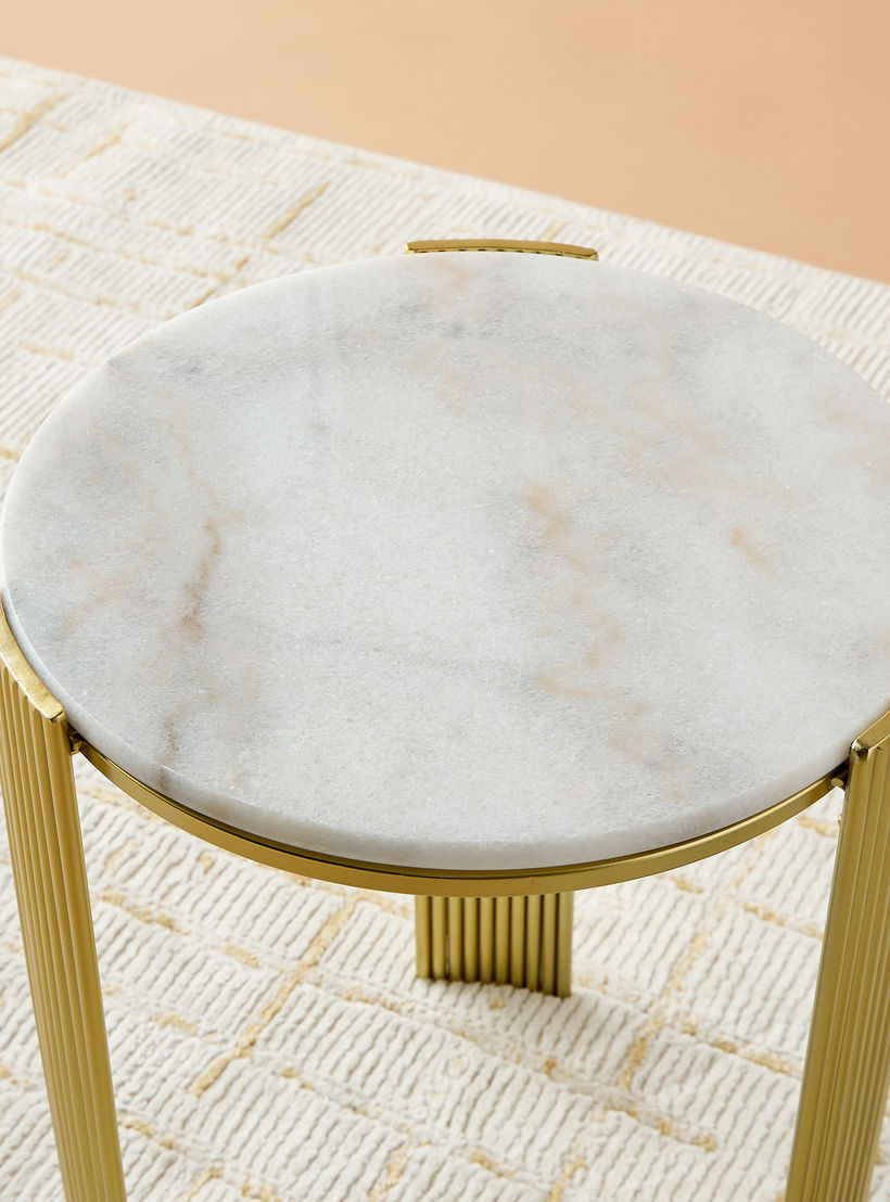 Marble Top Side Table - 43x55 cms-furniture-livingroom-sideandendtables-image-3