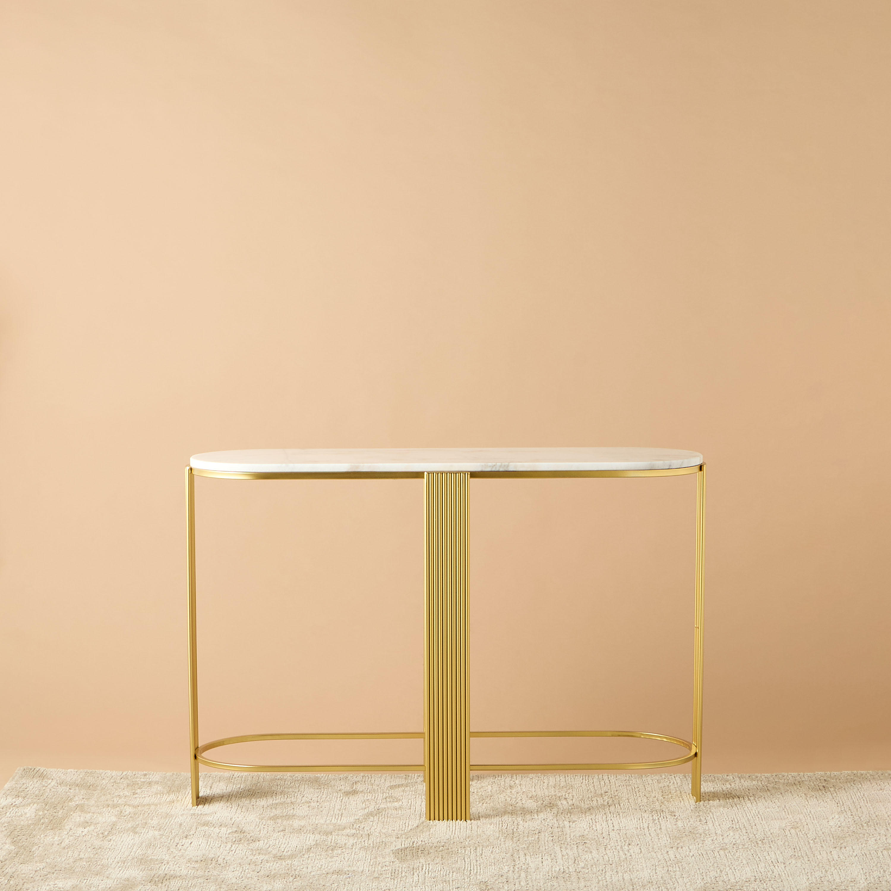Marble Top Console Table - 120x40x83 cms-furniture-livingroom-consoletablesandmirrors-image-3