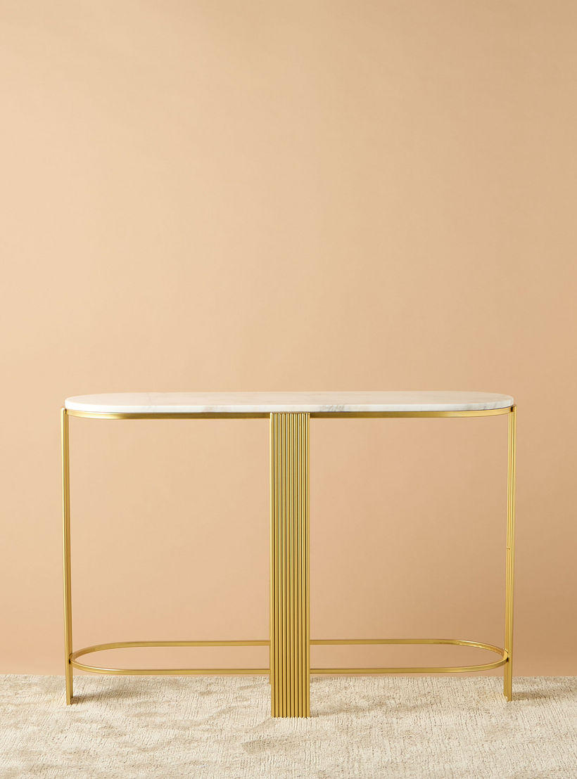 طاولة كونسول بسطح رخامي - 120x40x83 سم-furniture-livingroom-consoletablesandmirrors-image-3