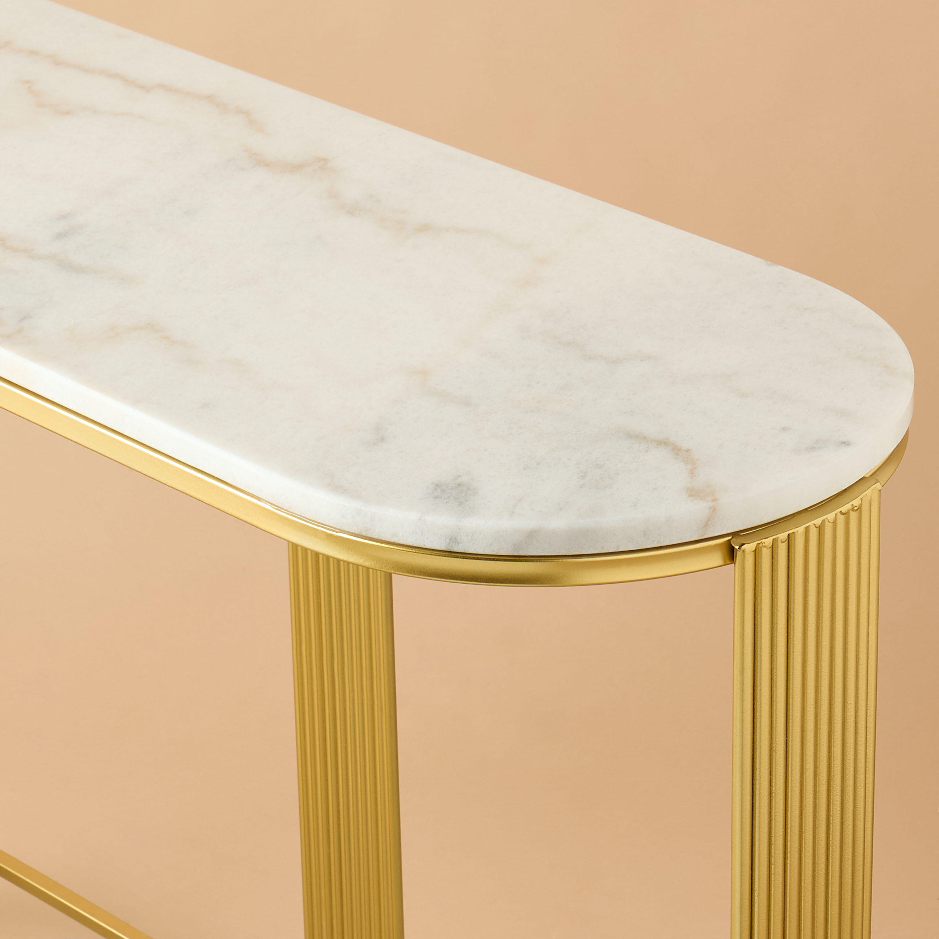 Marble Top Console Table - 120x40x83 cms-furniture-livingroom-consoletablesandmirrors-image-4