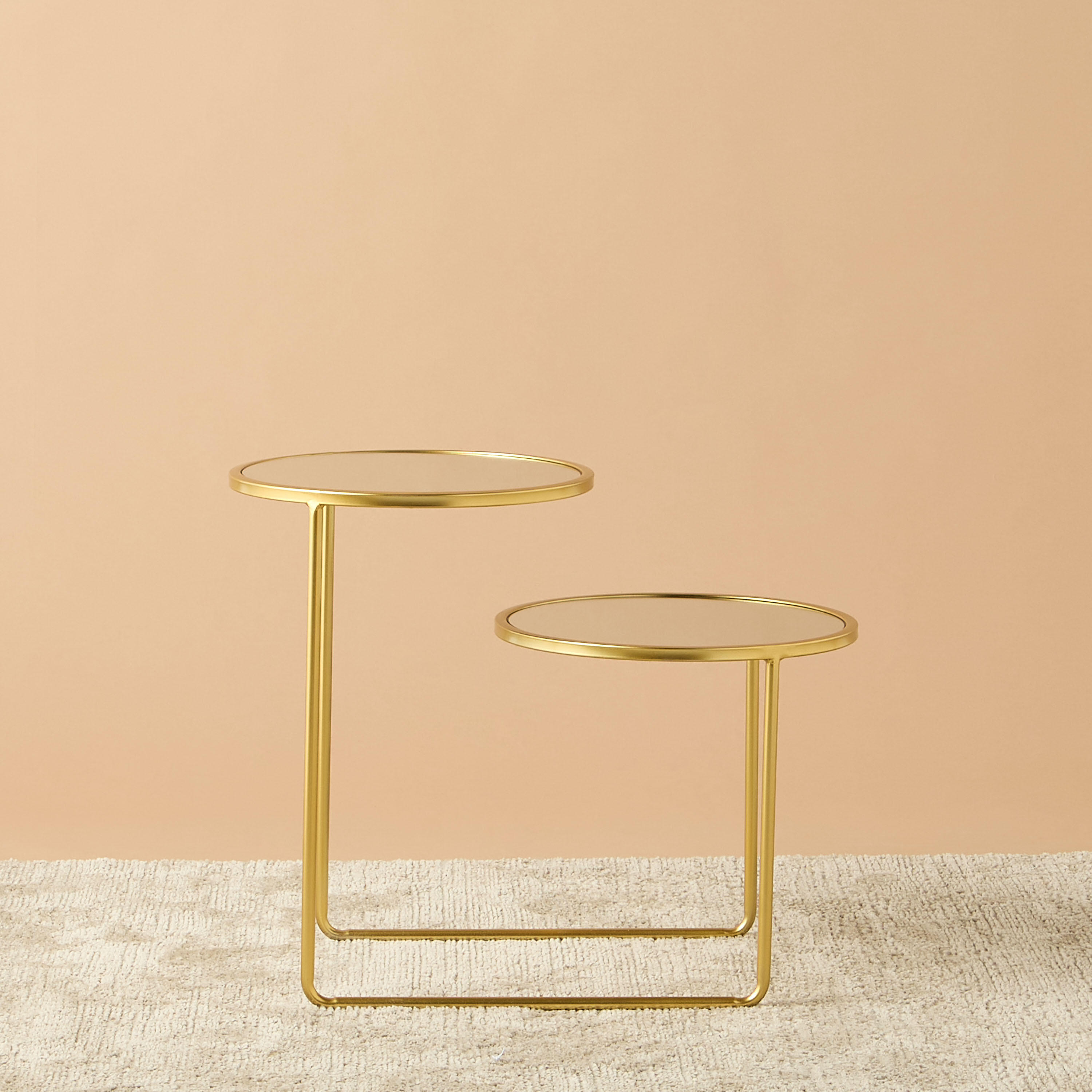 Mirror Top 2-Tier Side Table - 61x36x50 cms-furniture-livingroom-sideandendtables-image-3