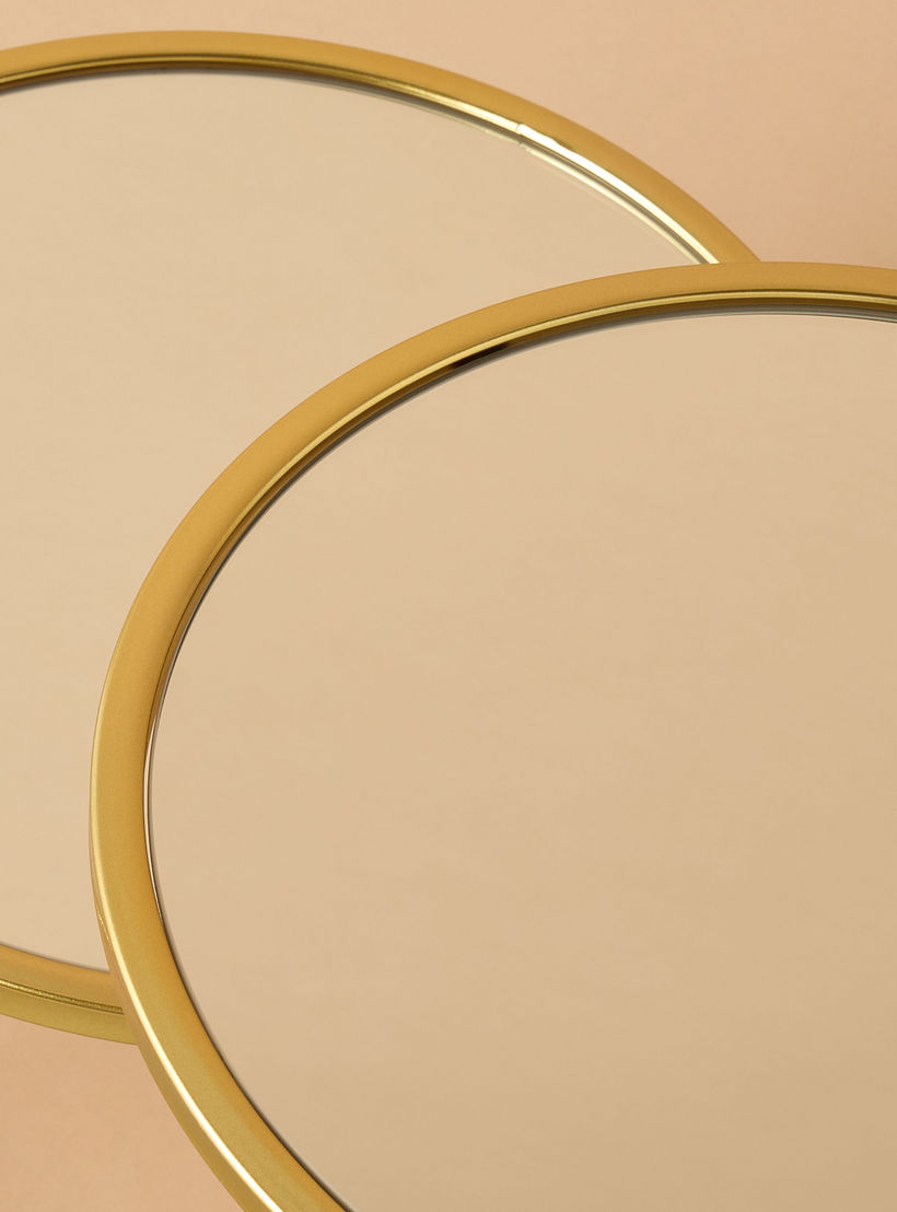 Mirror Top 2-Tier Side Table - 61x36x50 cms-furniture-livingroom-sideandendtables-image-4