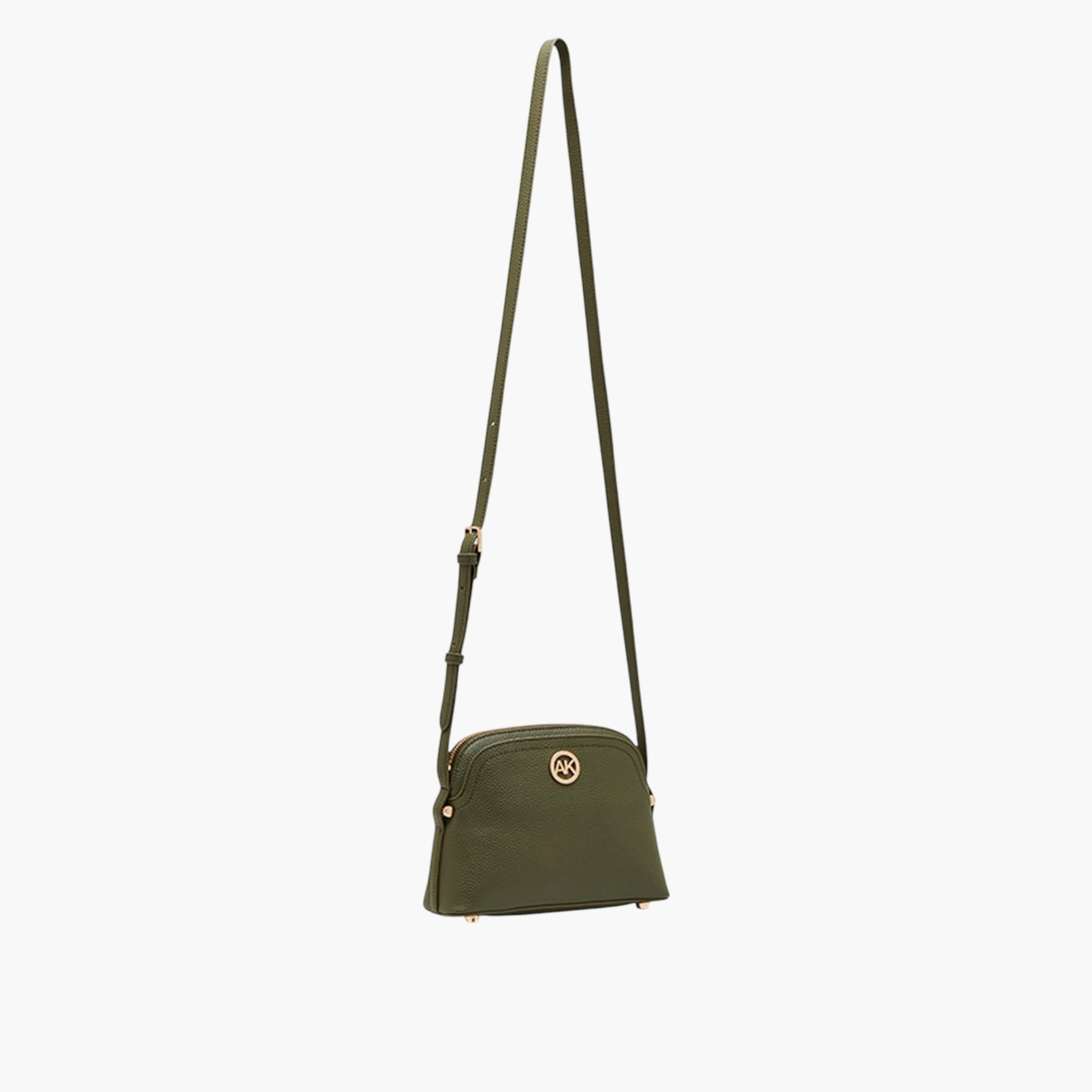 شنطة كروس بودي بارزة الملمس مع حزام قابل للتعديل وسحاب إغلاق من آن كلاين-women-bagsandwallets-handbags-image-3