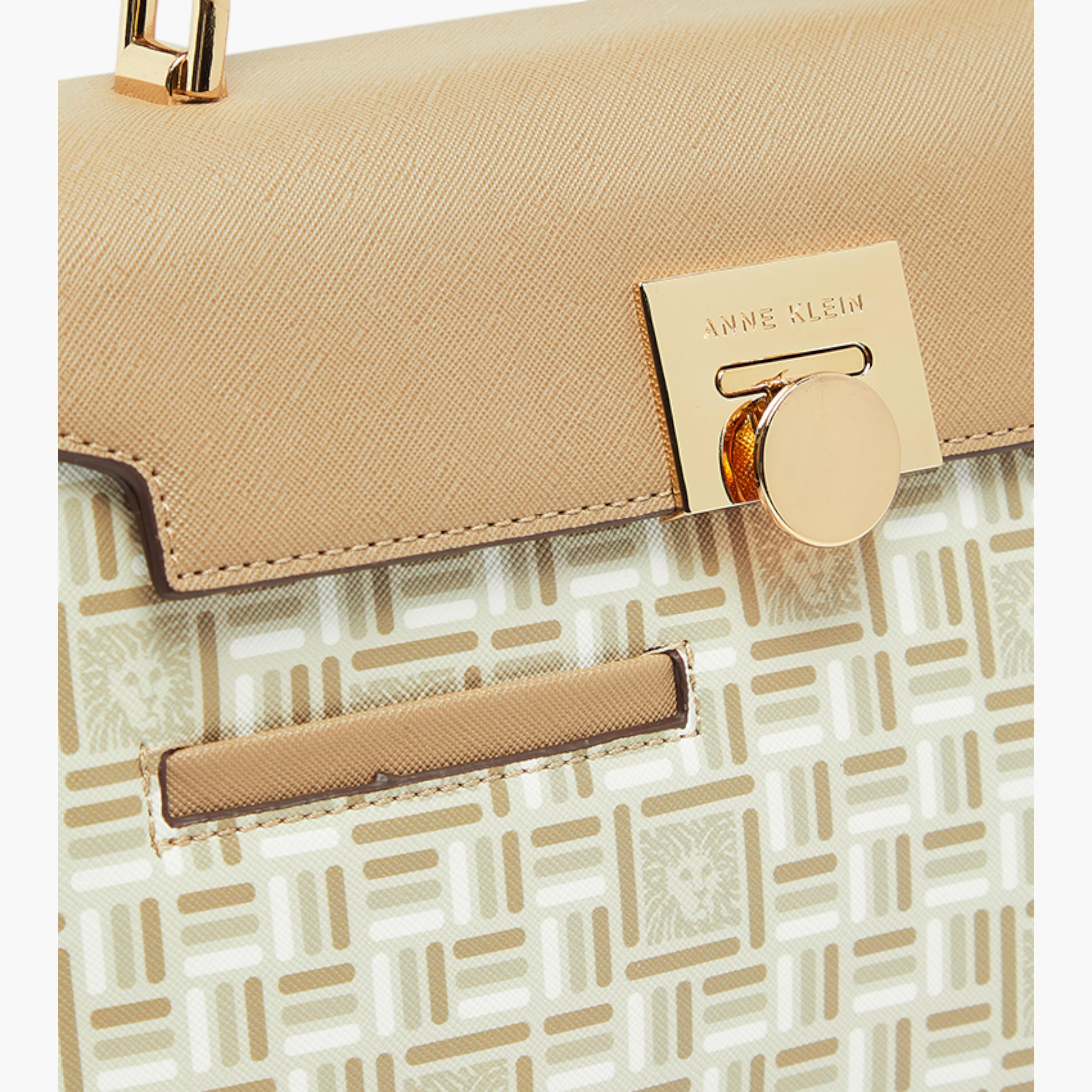 شنطة كروس بودي بارزة الملمس بطية إغلاق وحزام قابل للتعديل من آن كلاين-women-bagsandwallets-handbags-image-5