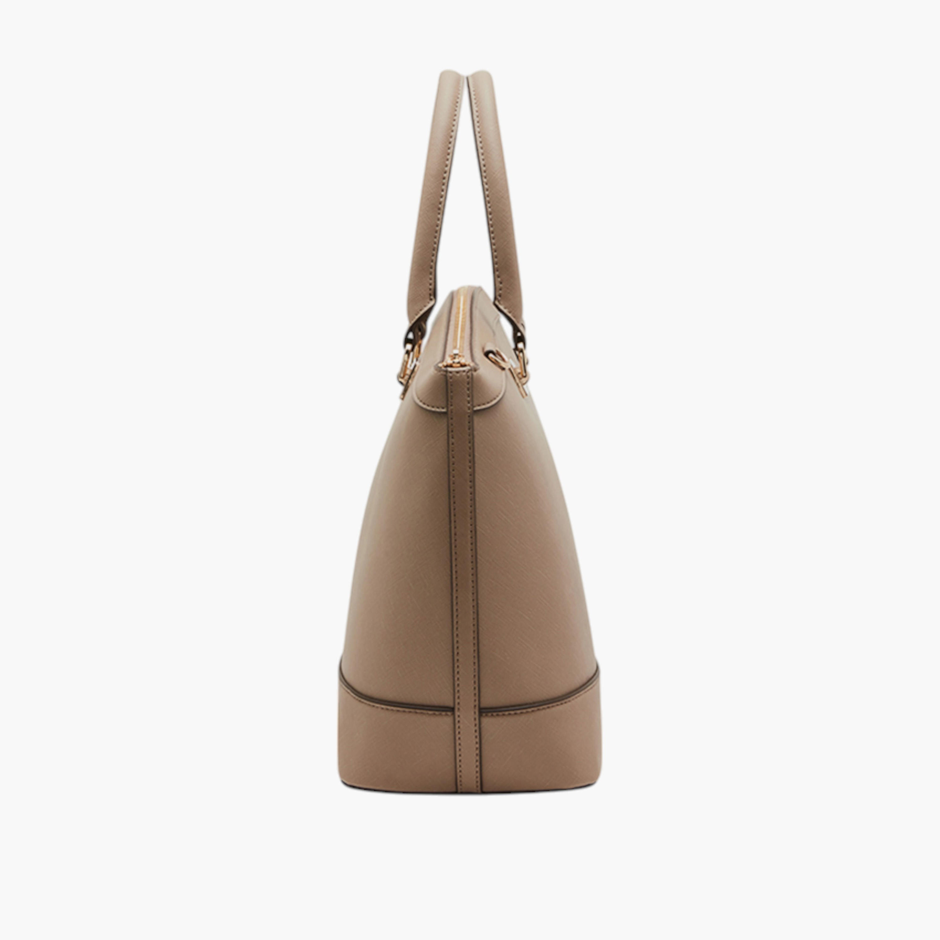 Anne Klein Solid Tote Bag with Double Handle and Zip Closure-women-bagsandwallets-handbags-image-2