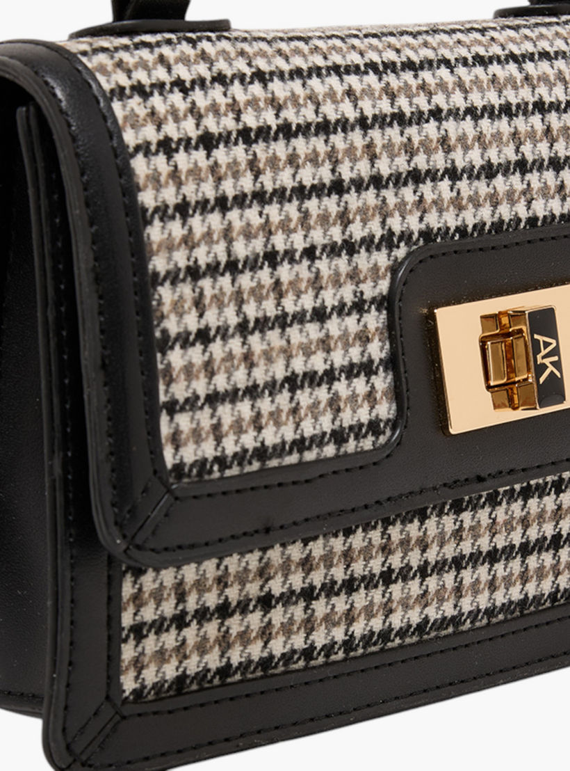 Anne Klein Houndstooth Check Crossbody Bag with Detachable Strap-women-bagsandwallets-handbags-image-5