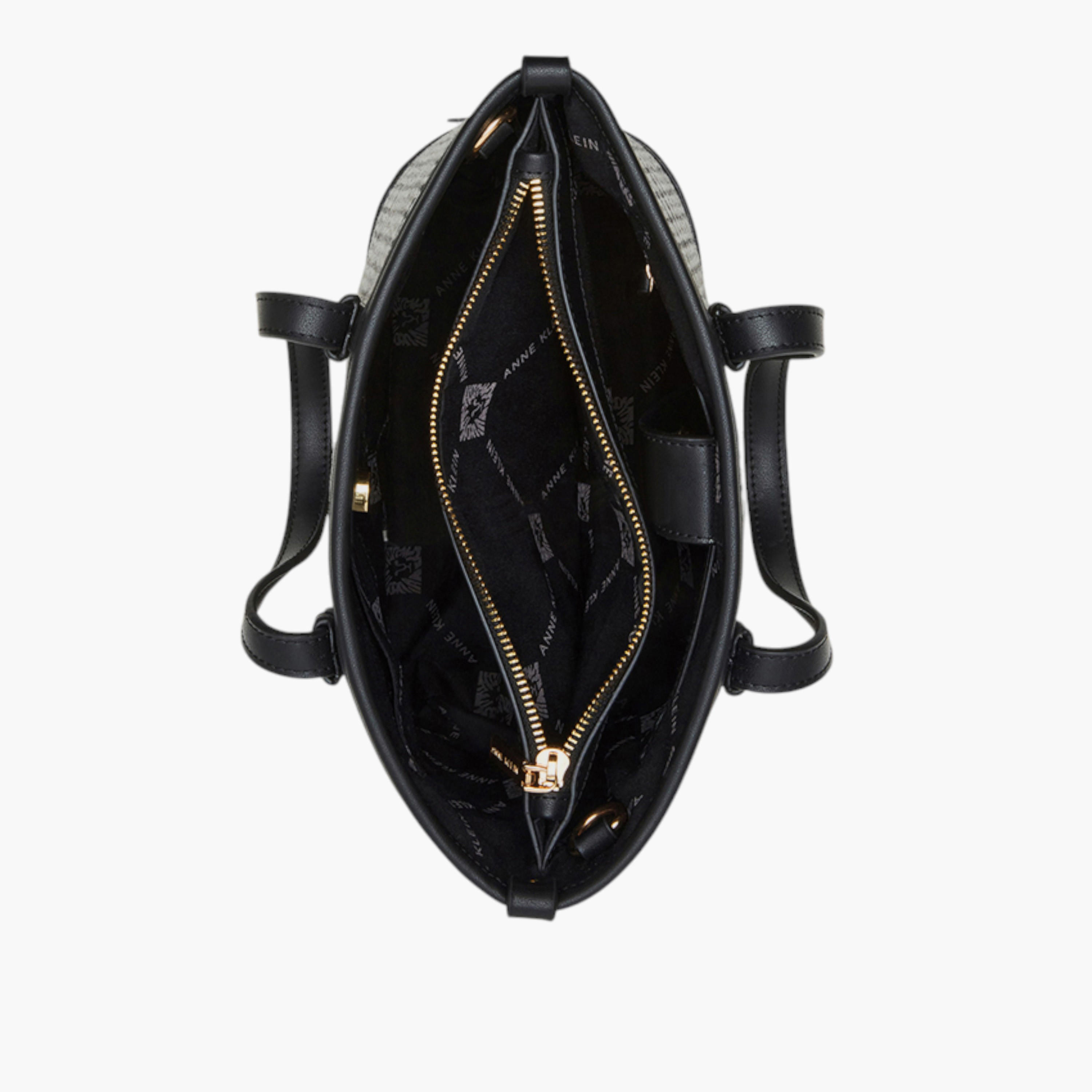 شنطة توتي بتفاصيل هاوندستوث ومقابض مزدوجة وسحاب إغلاق من آن كلاين-women-bagsandwallets-handbags-image-4