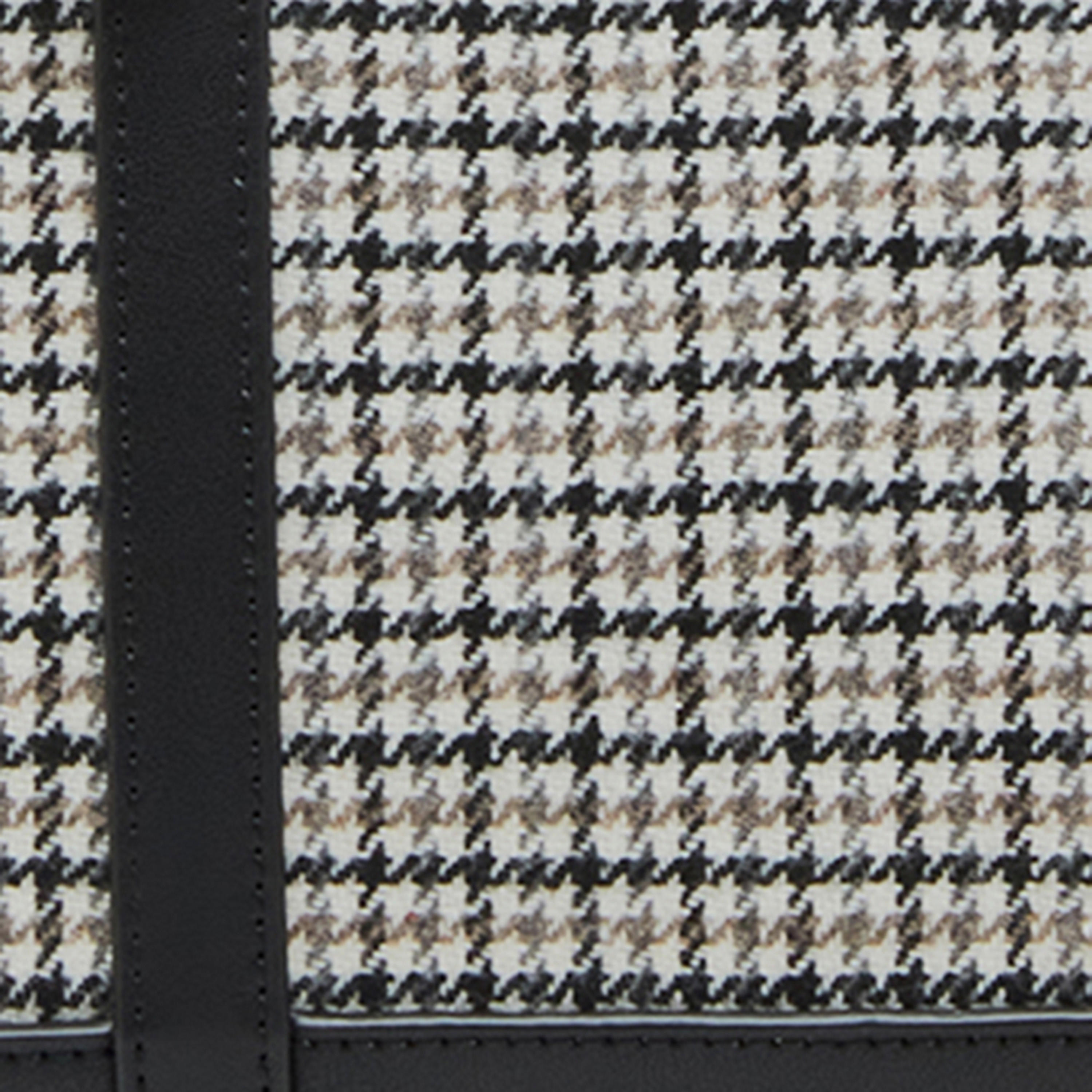 Anne Klein Houndstooth Detail Tote Bag with Double Handle and Zip Closure-women-bagsandwallets-handbags-image-5