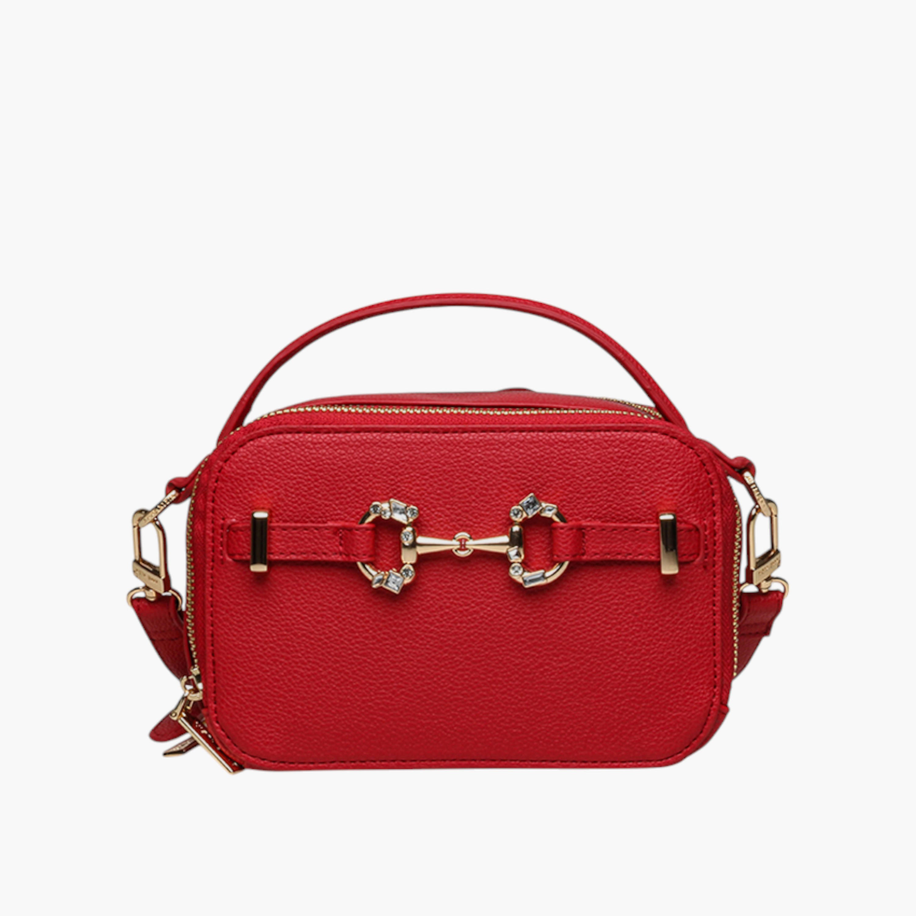 Anne Klein Embellished Crossbody Bag with Handle and Zip Closure-women-bagsandwallets-handbags-image-1