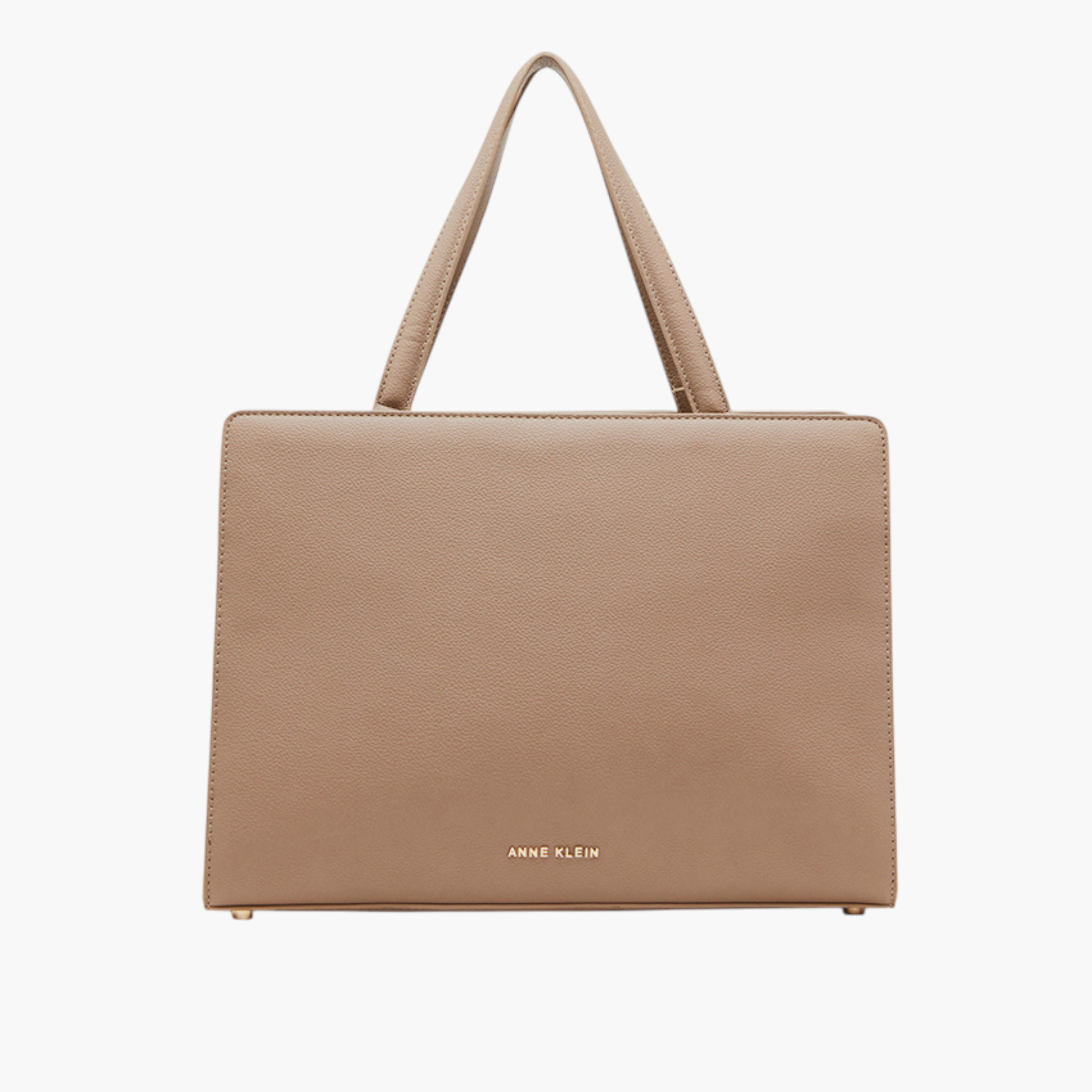 شنطة توتي سادة بمقابض مزدوجة وسحاب إغلاق من آن كلاين-women-bagsandwallets-handbags-image-1