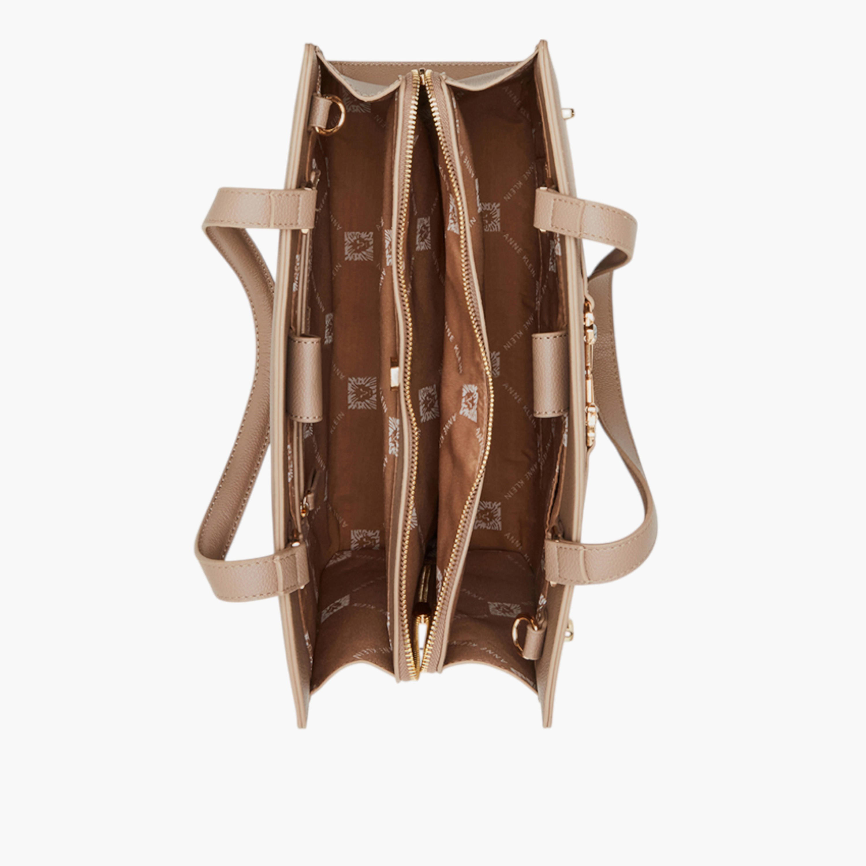 شنطة توتي سادة بمقابض مزدوجة وسحاب إغلاق من آن كلاين-women-bagsandwallets-handbags-image-4