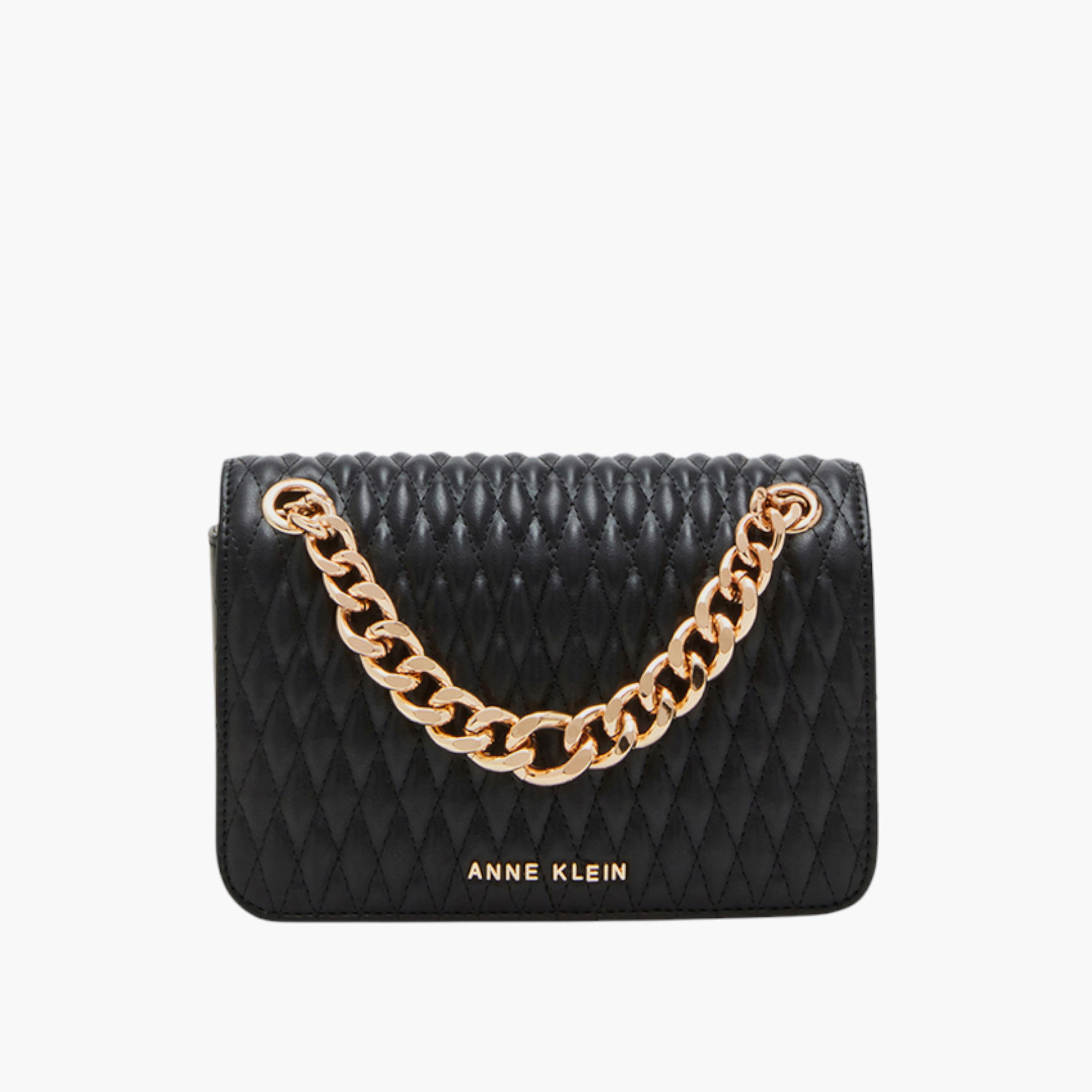 شنطة يد مبطنة بحزام سلسلة وطية إغلاق من آن كلاين-women-bagsandwallets-handbags-image-1