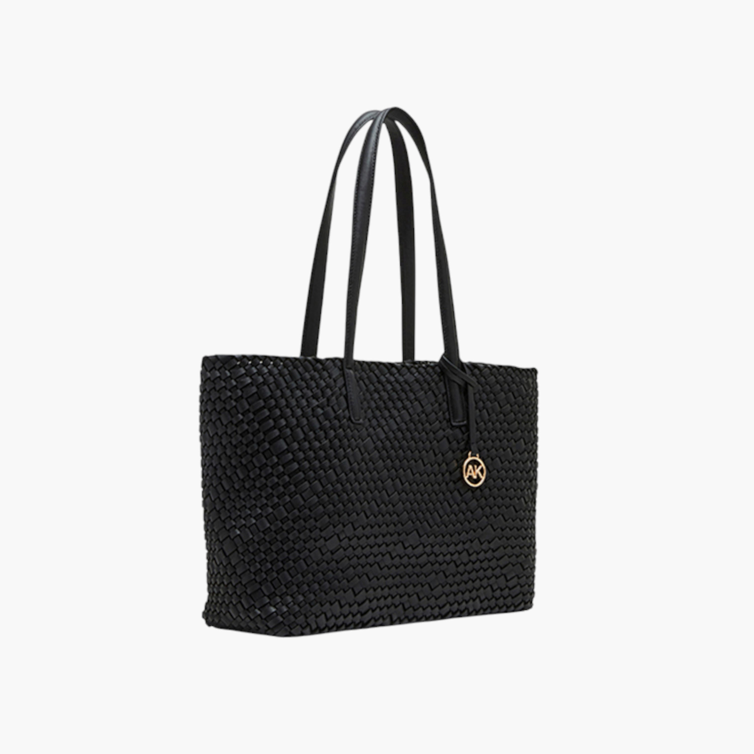 Anne Klein Weave Textured Tote Bag with Charm Detail and Double Handle-women-bagsandwallets-handbags-image-4