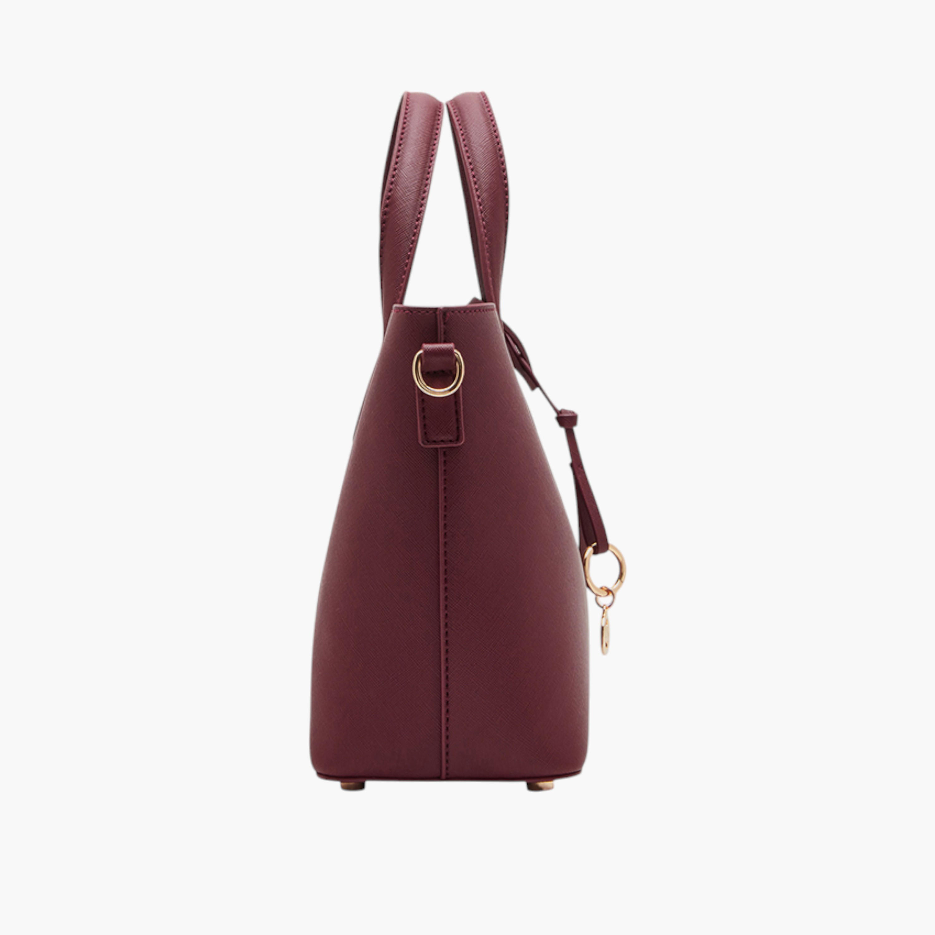 شنطة توتي بارزة الملمس بمقابض مزدوجة وزر إغلاق من آن كلاين-women-bagsandwallets-handbags-image-3
