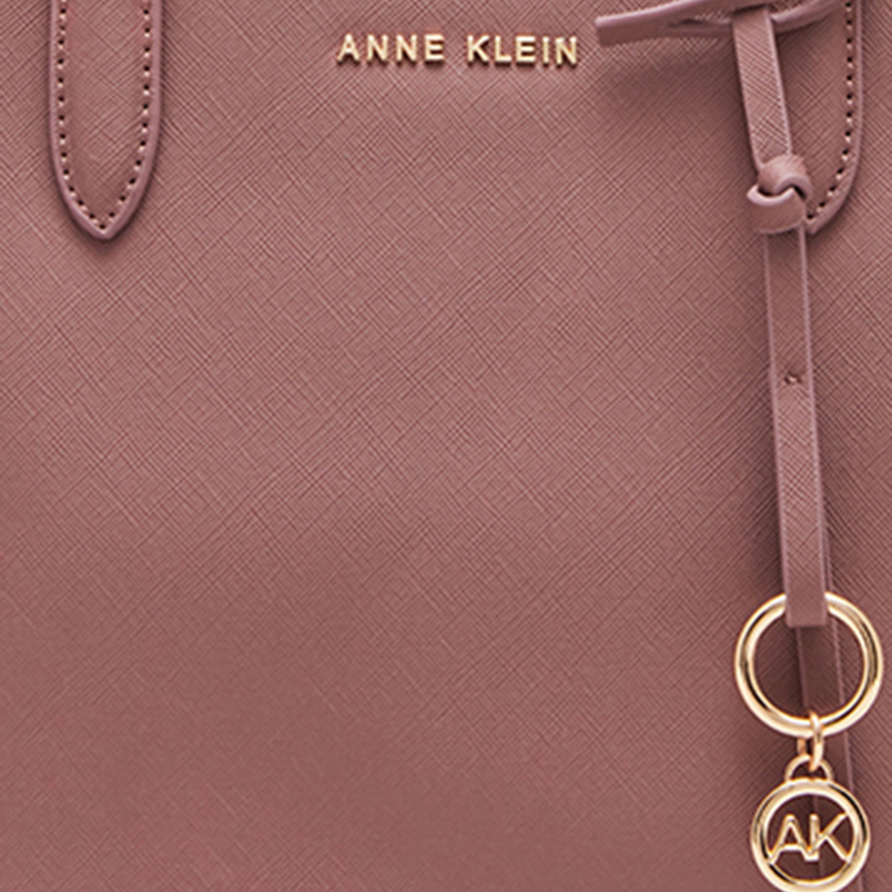 شنطة توتي بارزة الملمس بمقابض مزدوجة وزر إغلاق من آن كلاين-women-bagsandwallets-handbags-image-5