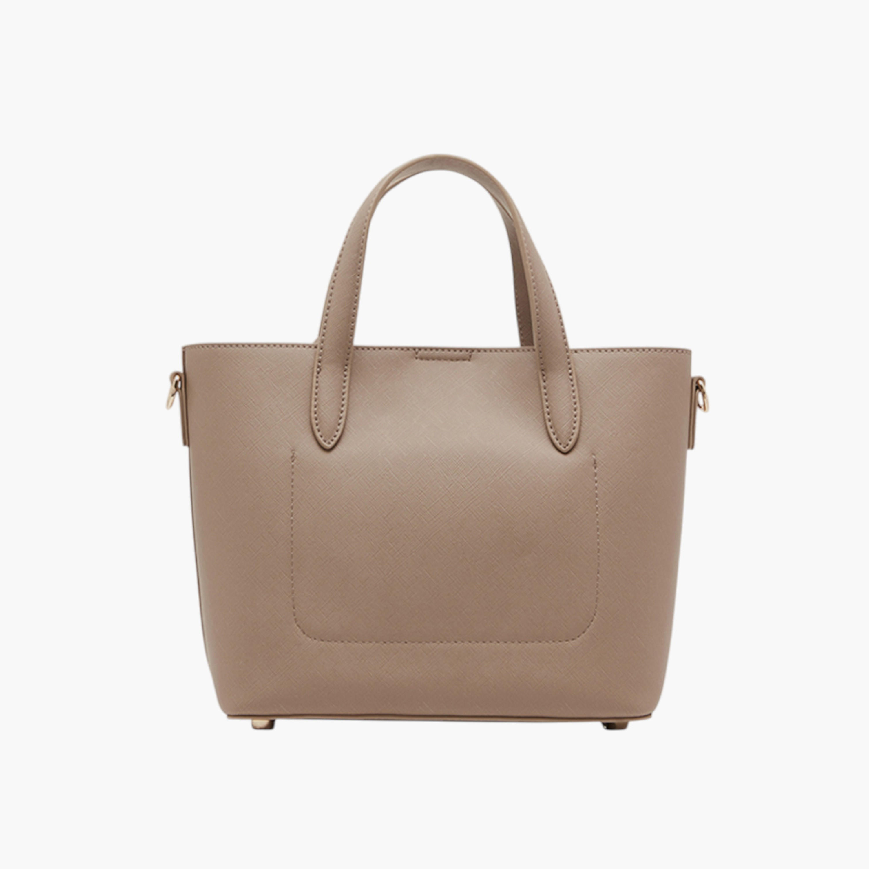 شنطة توتي بارزة الملمس بمقابض مزدوجة وزر إغلاق من آن كلاين-women-bagsandwallets-handbags-image-3