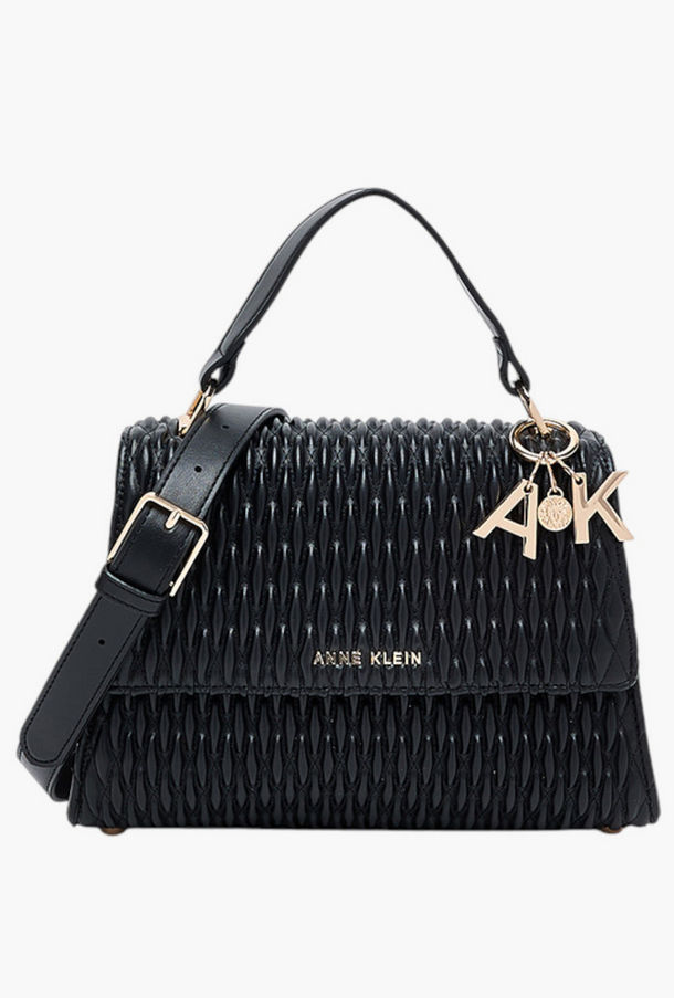 شنطة كروس بودي بارزة الملمس بطية إغلاق وحزام قابل للفصل من آن كلاين-women-bagsandwallets-handbags-image-1