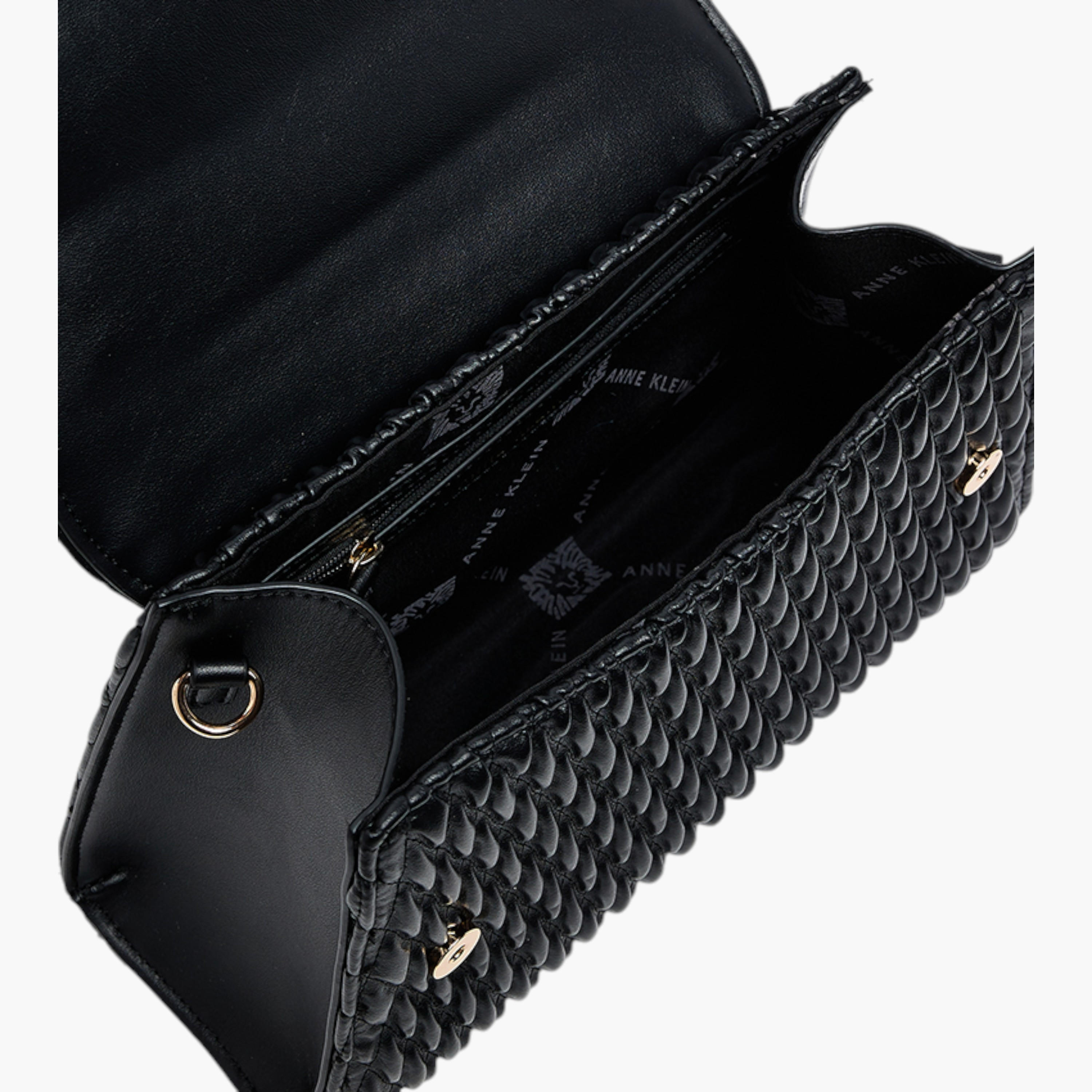 Anne Klein Textured Crossbody Bag with Flap Closure and Detachable Strap-women-bagsandwallets-handbags-image-5